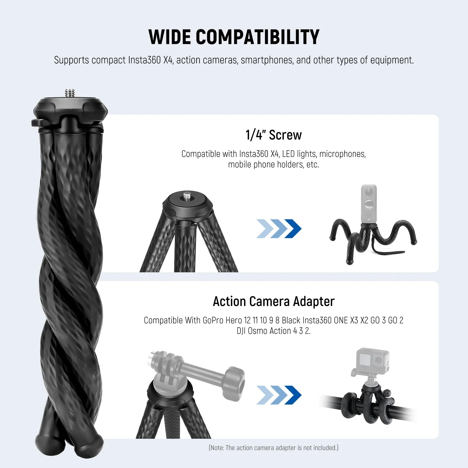 NEEWER TP33 Magnetic Flexible Phone Tripod with Ball Head & Metal Ring - Image 3