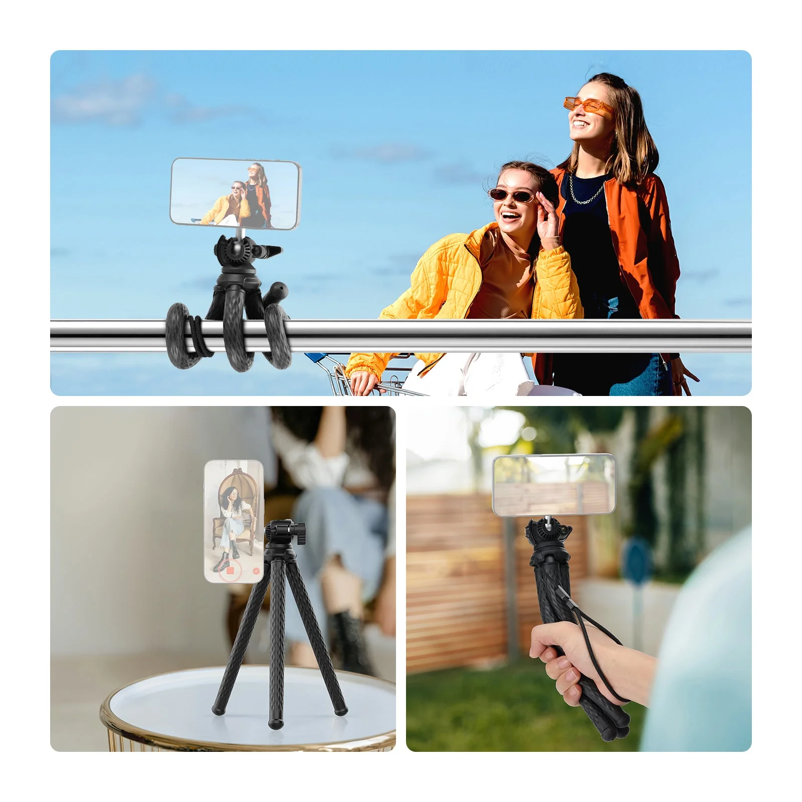 NEEWER TP33 Magnetic Flexible Phone Tripod with Ball Head & Metal Ring - Image 6