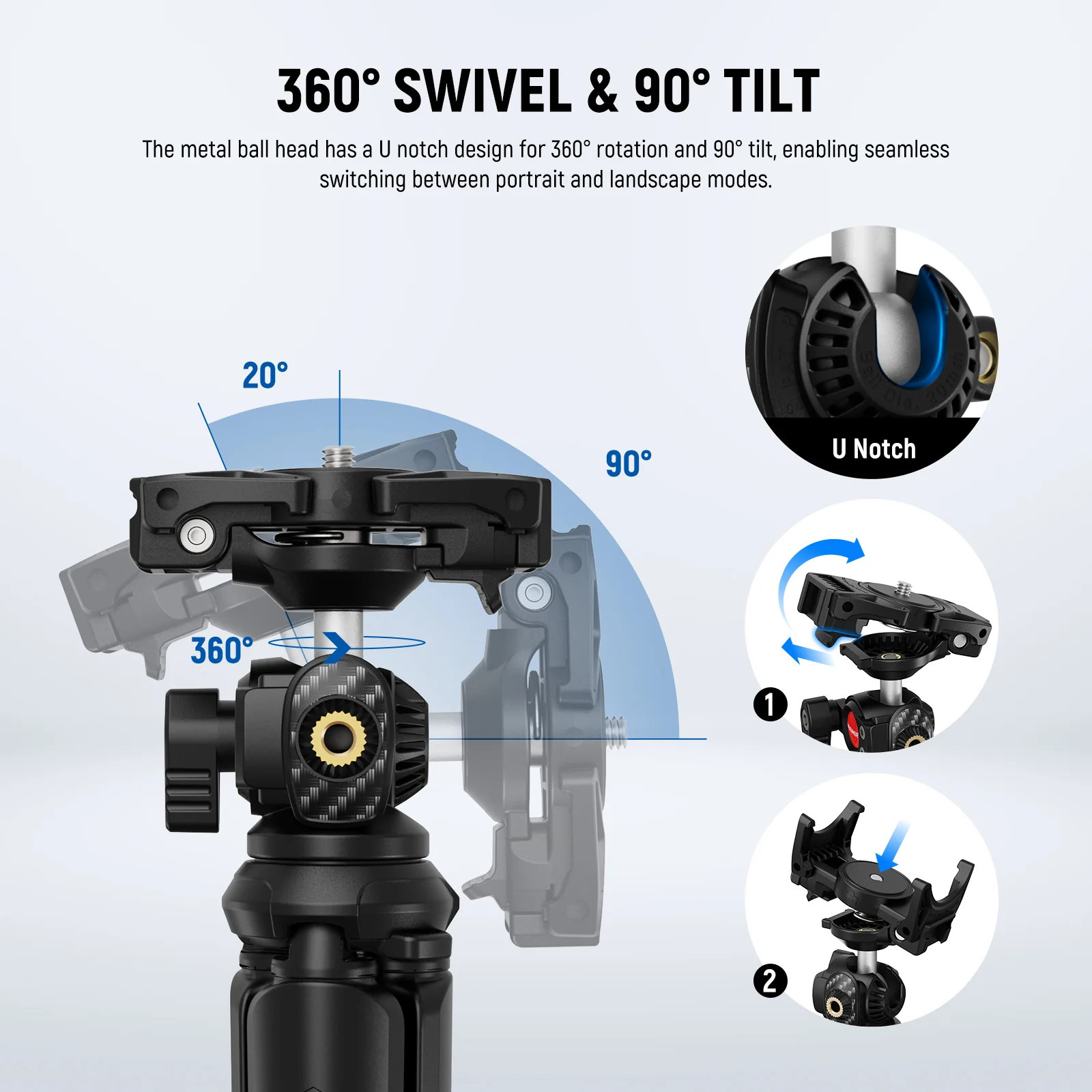 NEEWER TP35 Flexible Mini Tripod with Remote - Image 4