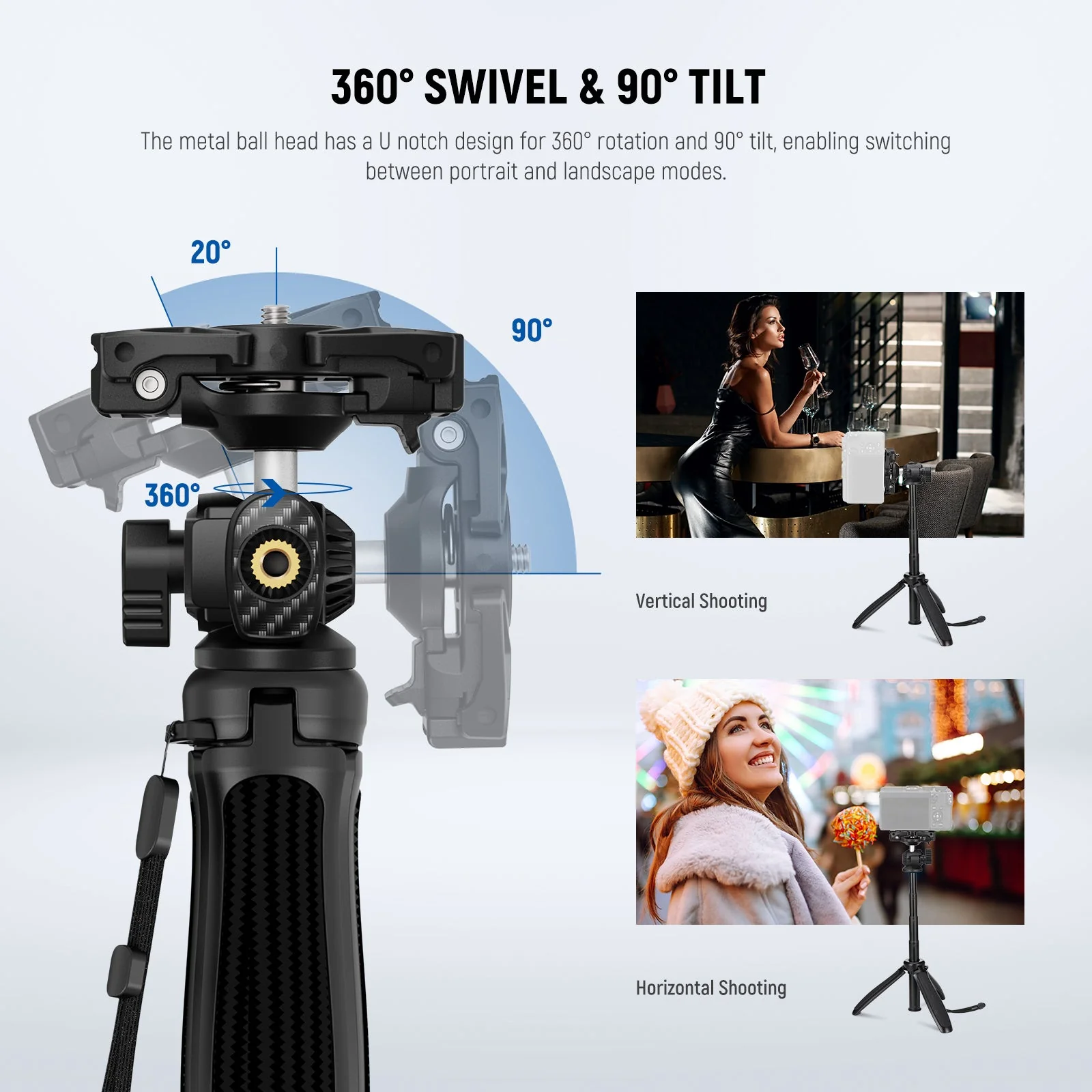 NEEWER TP38 15" Mini Tripod for Phone Action Camera - Image 3