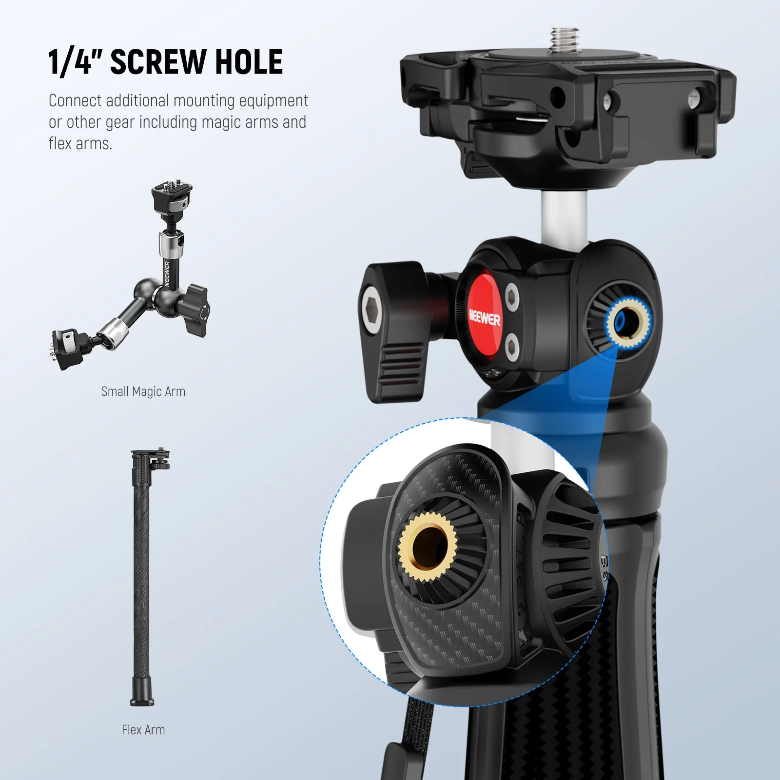 NEEWER TP38 15" Mini Tripod for Phone Action Camera - Image 7