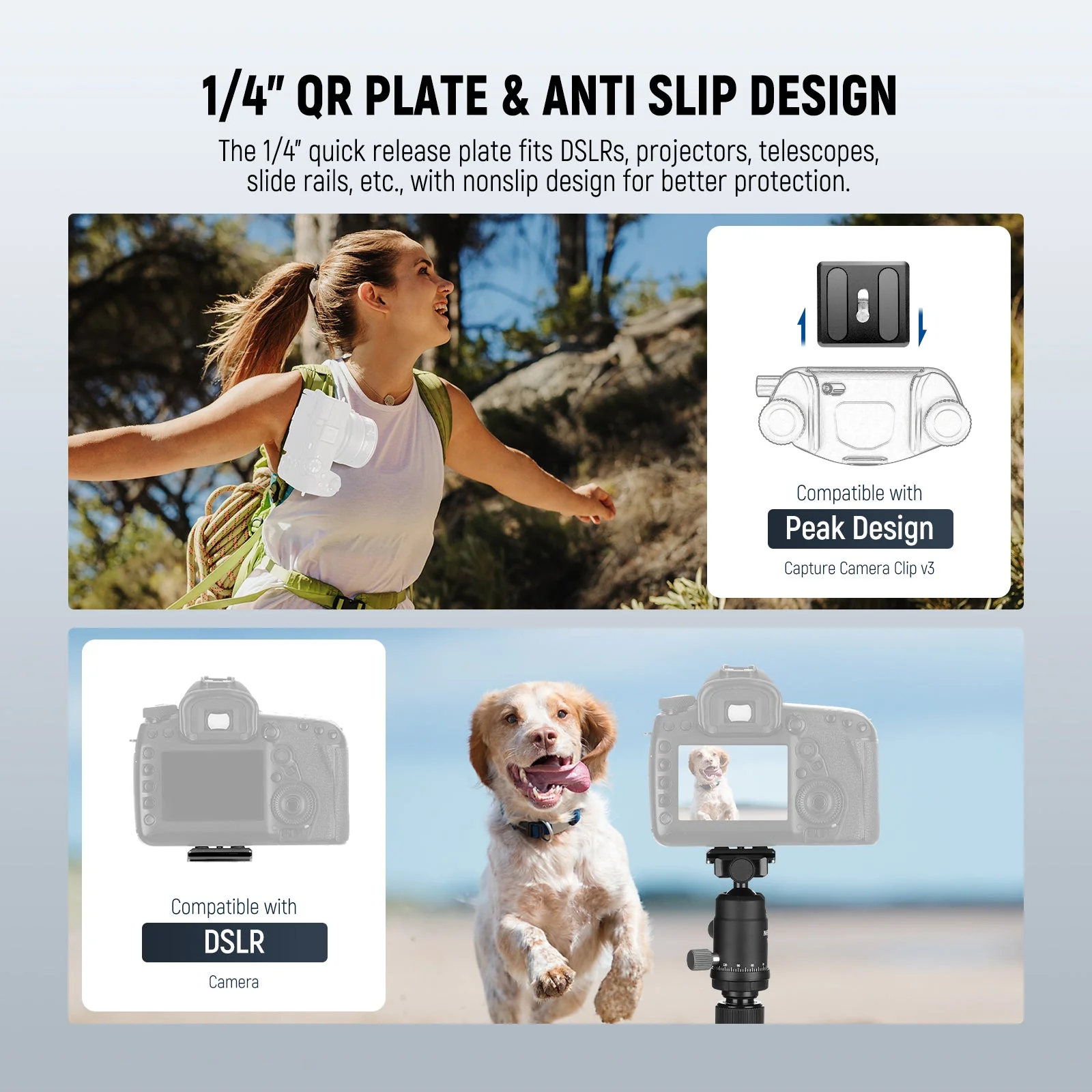 NEEWER TP39 65" Carbon Fiber Camera Tripod Monopod - Image 8