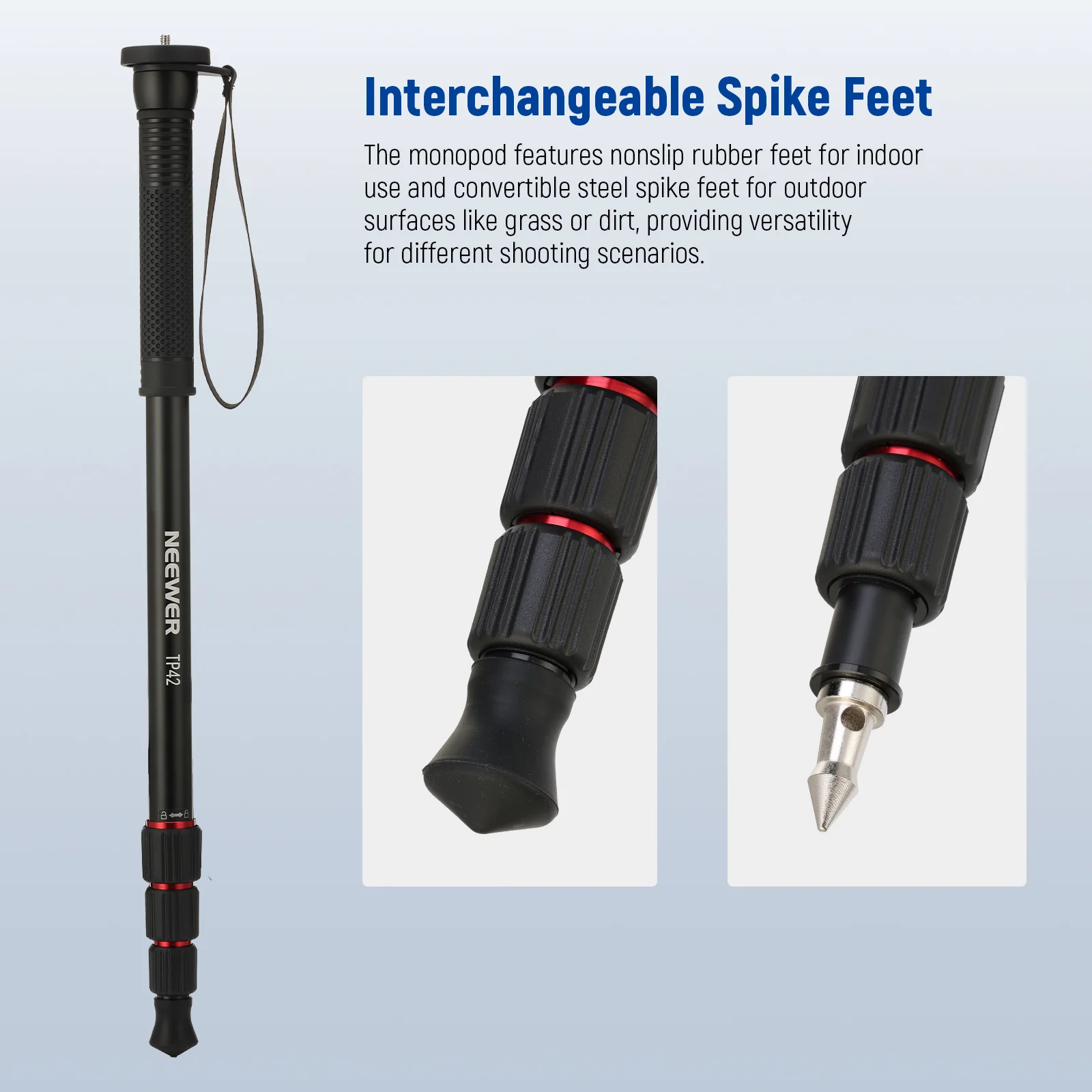 NEEWER TP42 66.5" Aluminum Camera Monopod Stand - Image 6