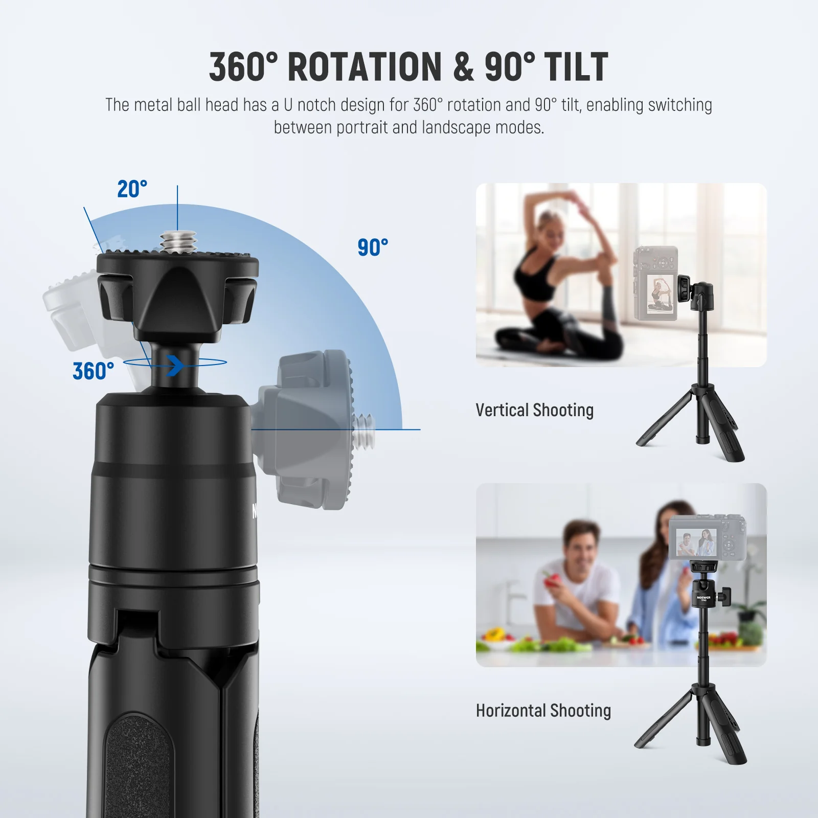 NEEWER TP43 Mini Desktop Selfie Stick Tripod for Phone Camera - Image 11