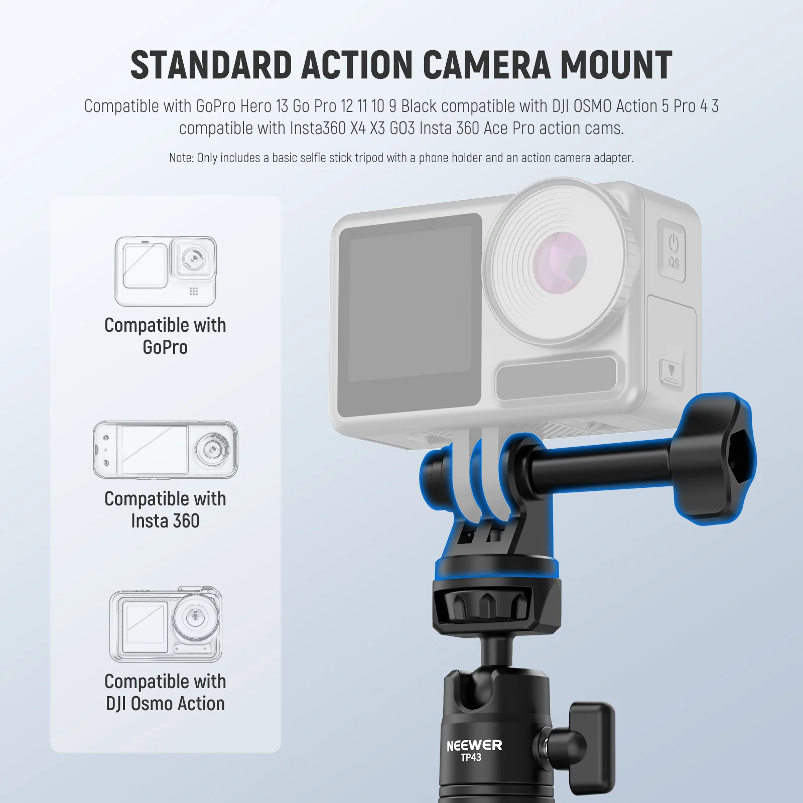 NEEWER TP43 Mini Desktop Selfie Stick Tripod for Phone Camera - Image 13