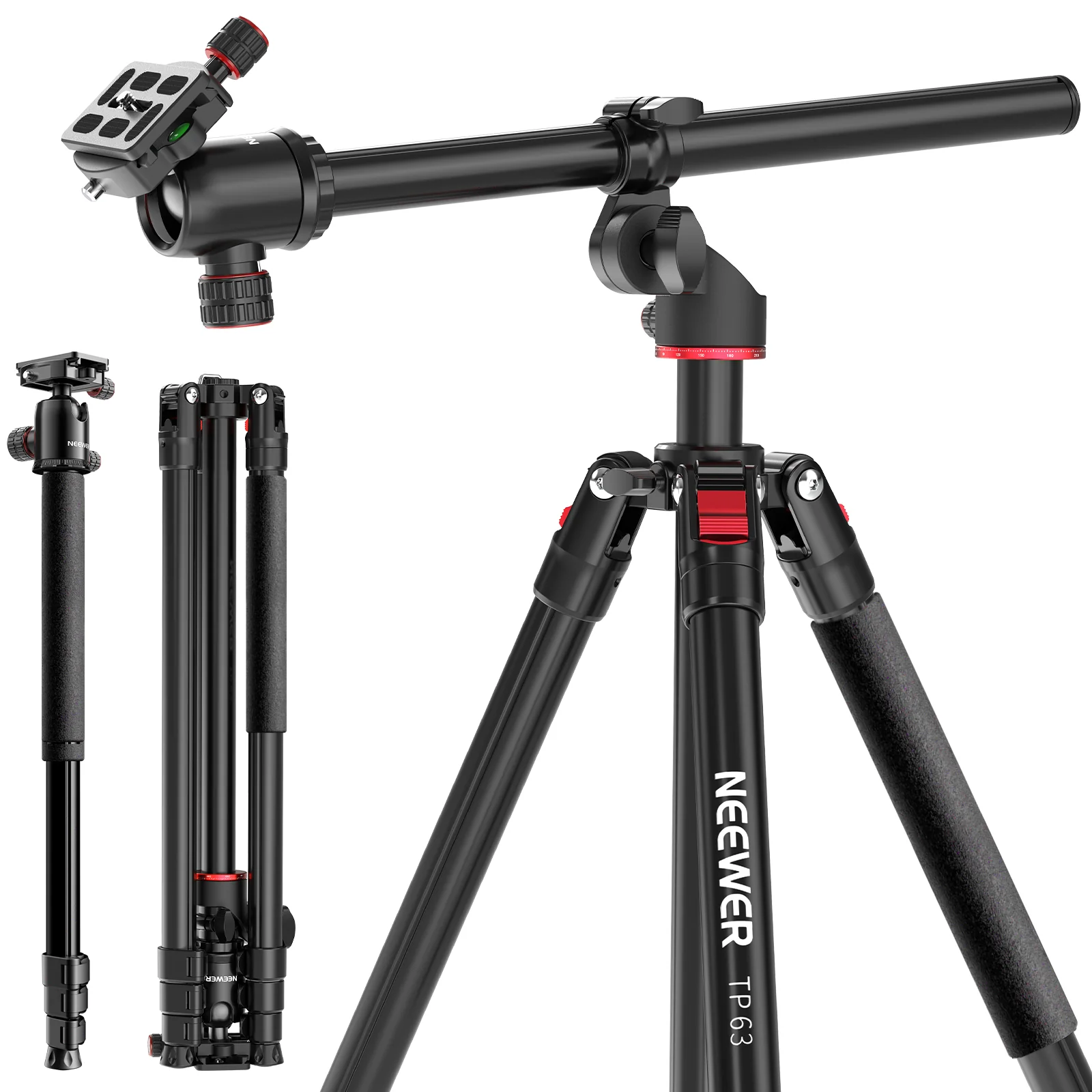 NEEWER TP63/TP64 Overhead Horizontal Camera Tripod Monopod - Image 8