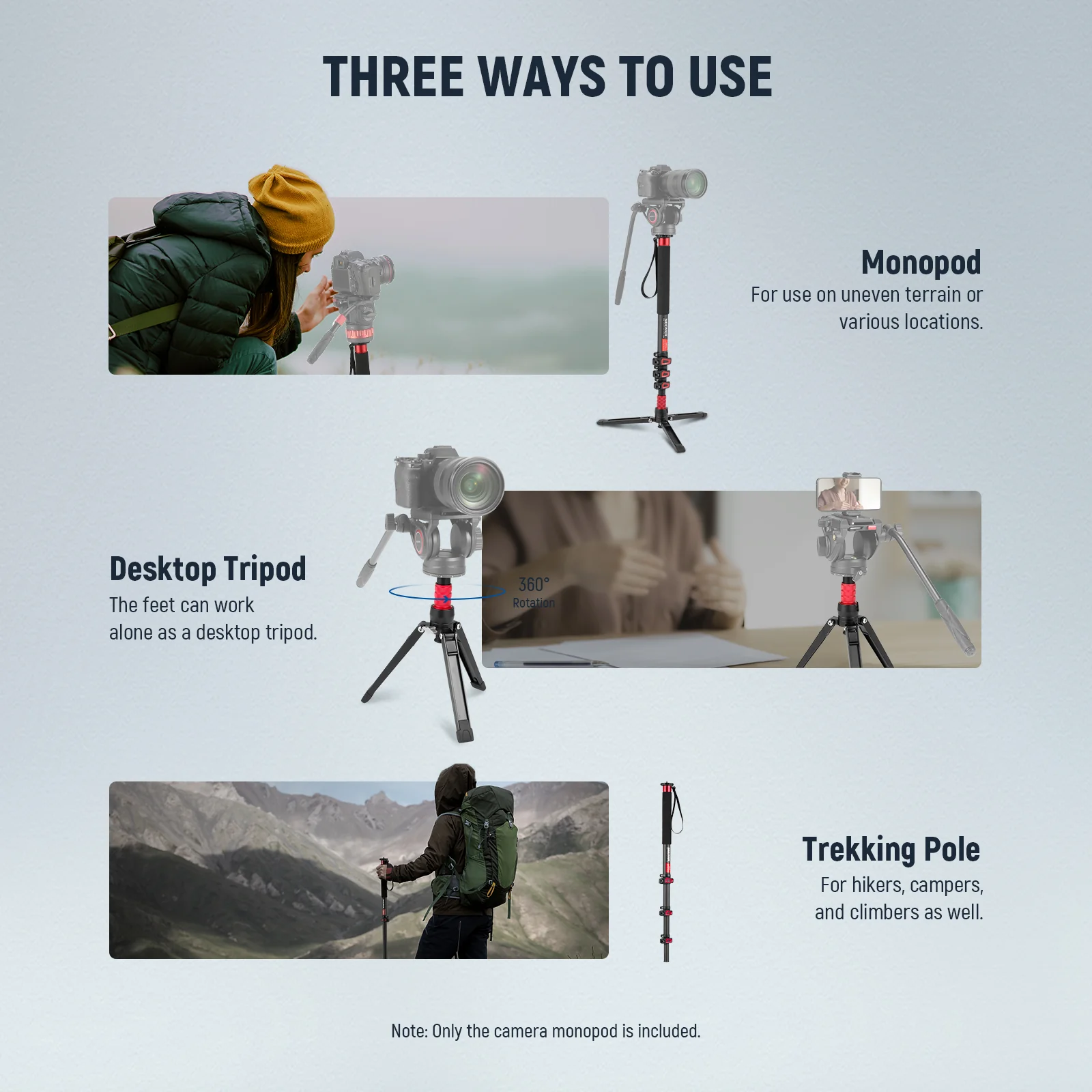 NEEWER TP71 67.7" Pro Carbon Fiber Camera Monopod - Image 16