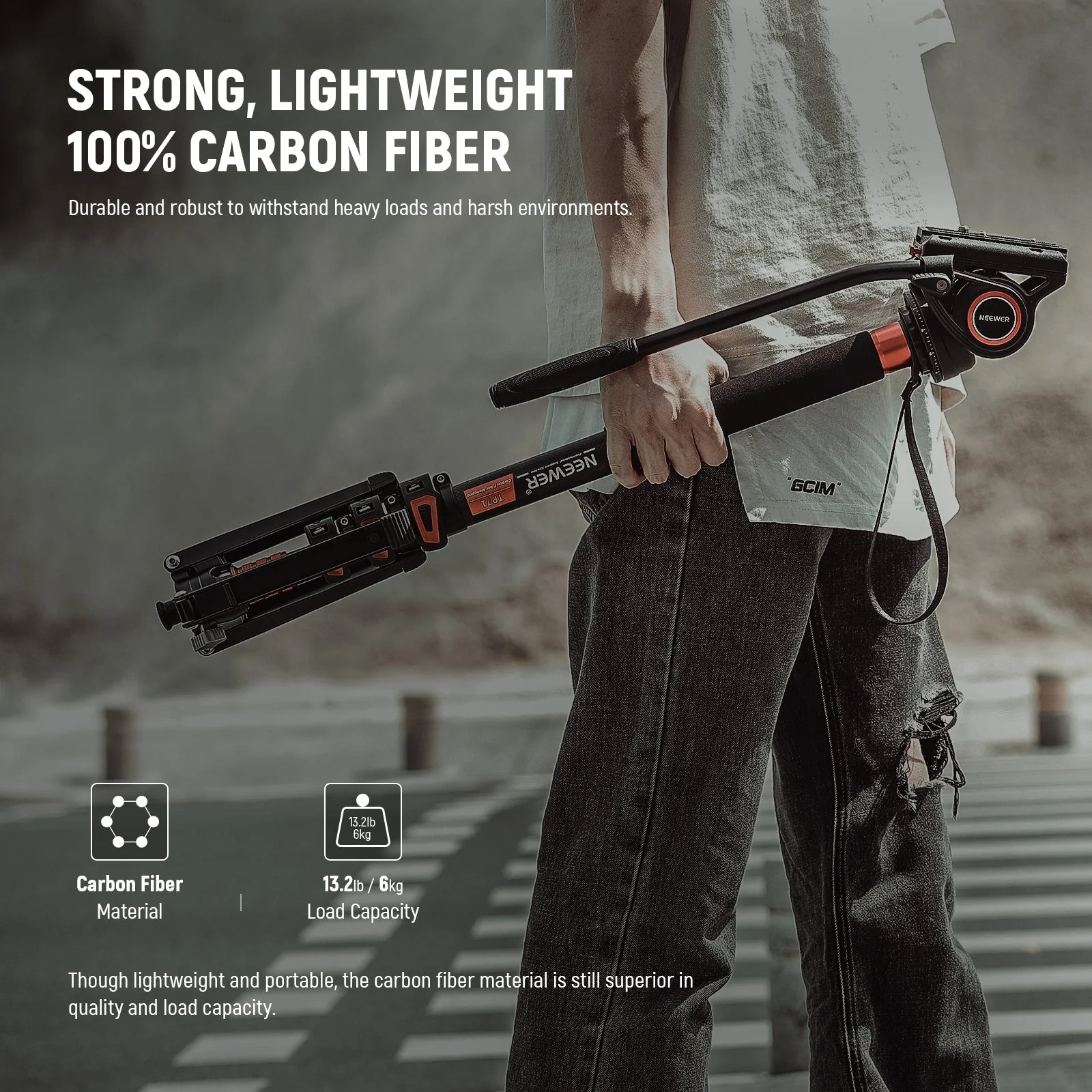 NEEWER TP71 67.7" Pro Carbon Fiber Camera Monopod - Image 6