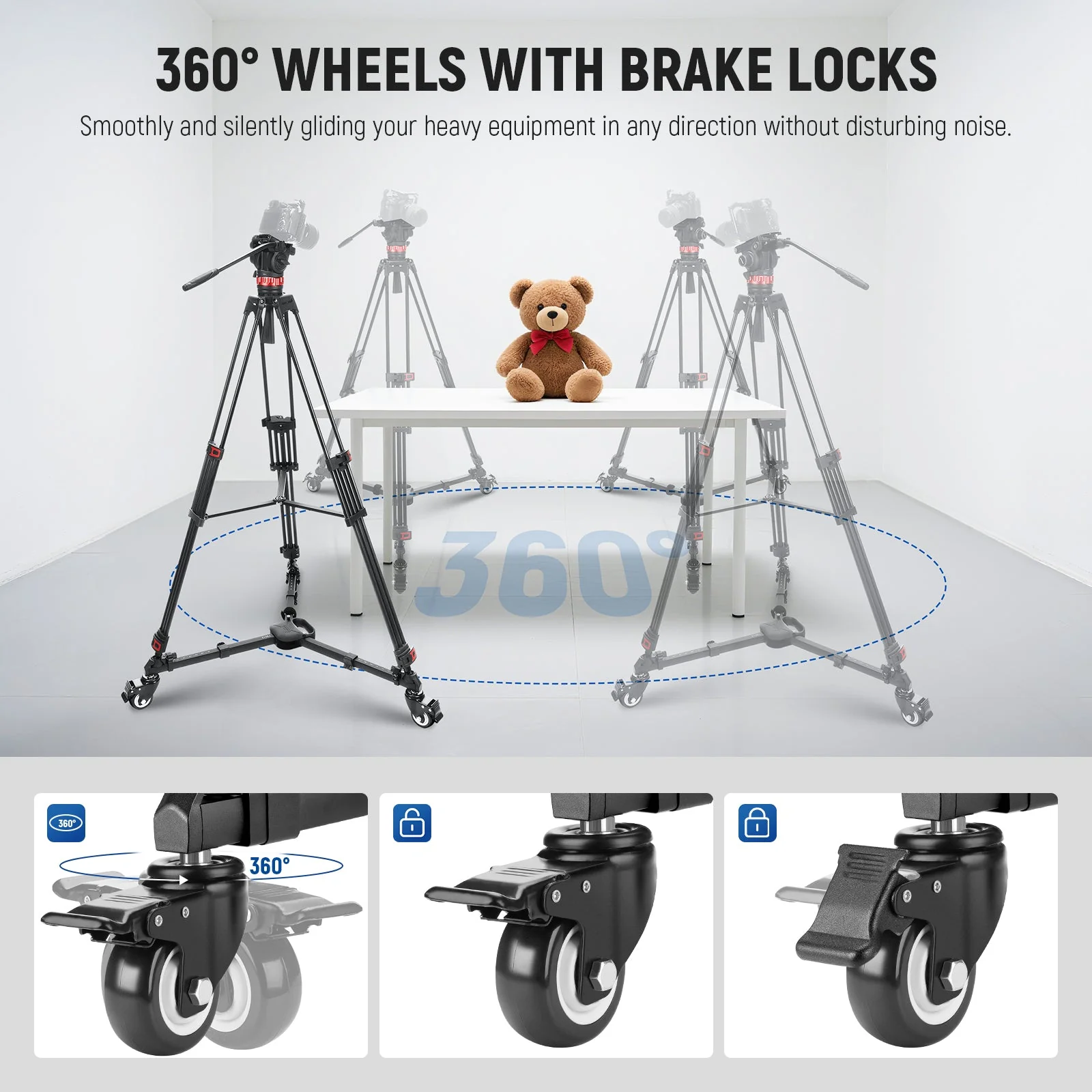 NEEWER TS012 Heavy Duty Tripod Dolly - Image 3