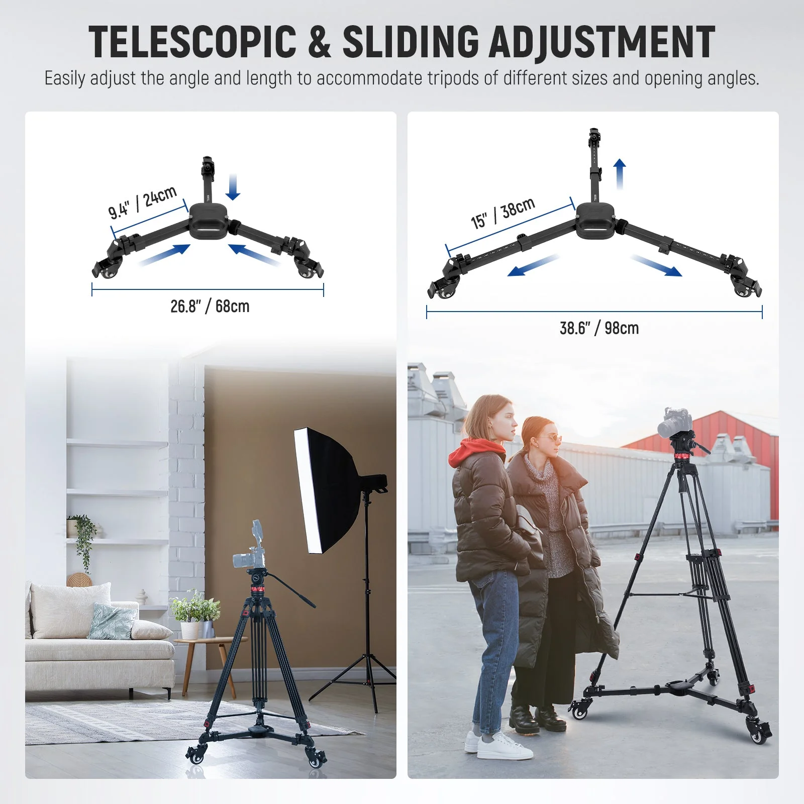 NEEWER TS012 Heavy Duty Tripod Dolly - Image 4
