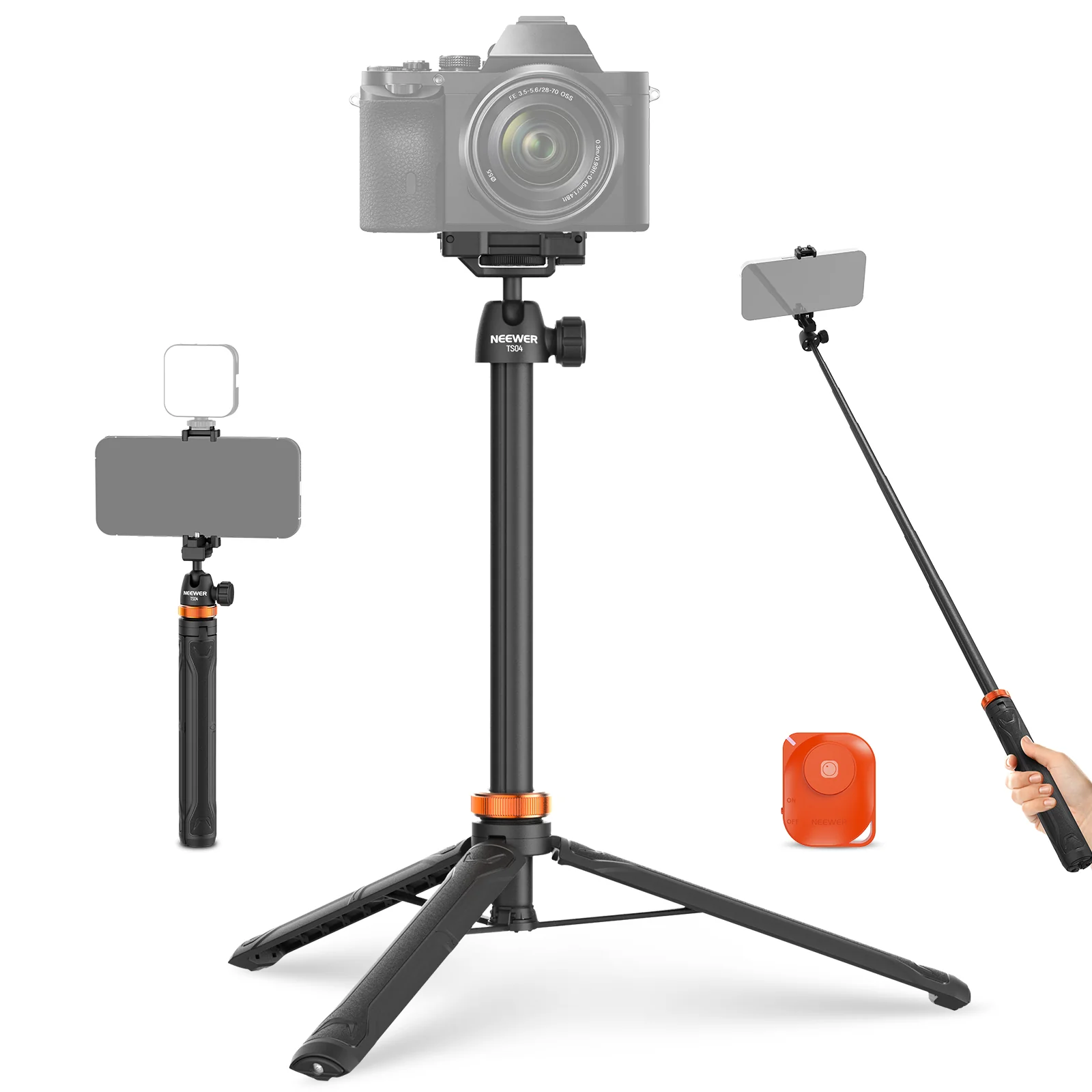 NEEWER BASICS TS04 59" Selfie Stick Tripod - Image 10