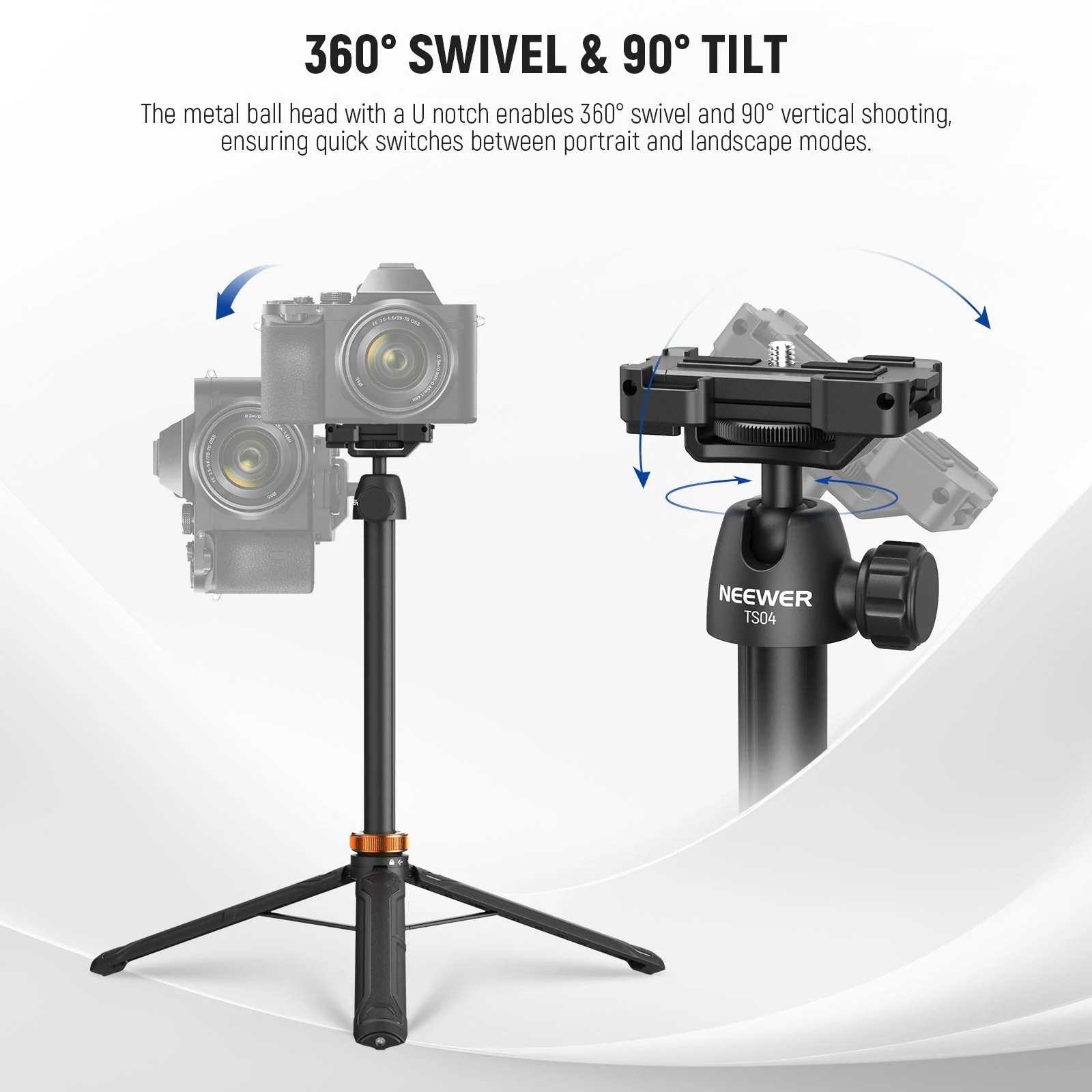 NEEWER BASICS TS04 59" Selfie Stick Tripod - Image 11