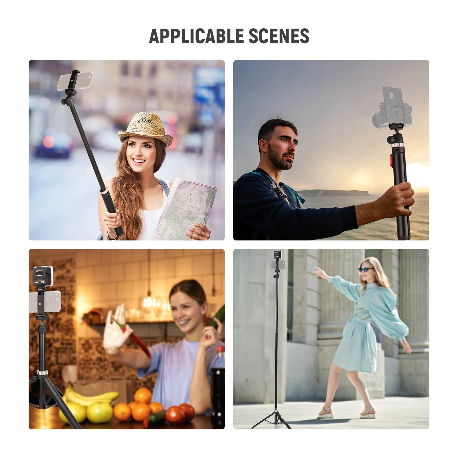 NEEWER TS05 65.2" All Metal Phone Tripod with Bluetooth Remote - Image 9