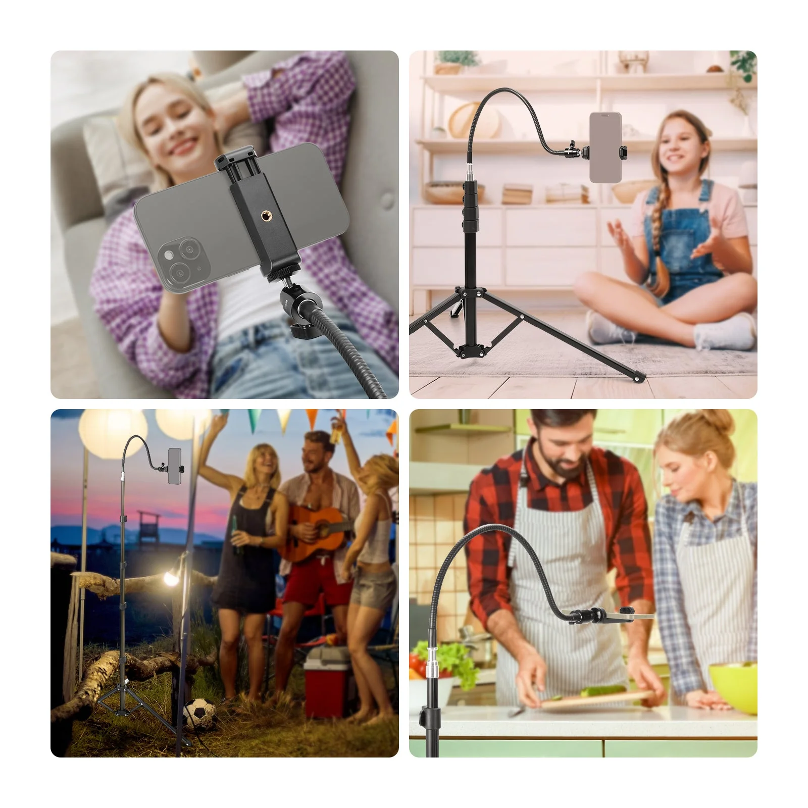 NEEWER TS06 71" Phone Tripod Stand with Reversible Legs - Image 8