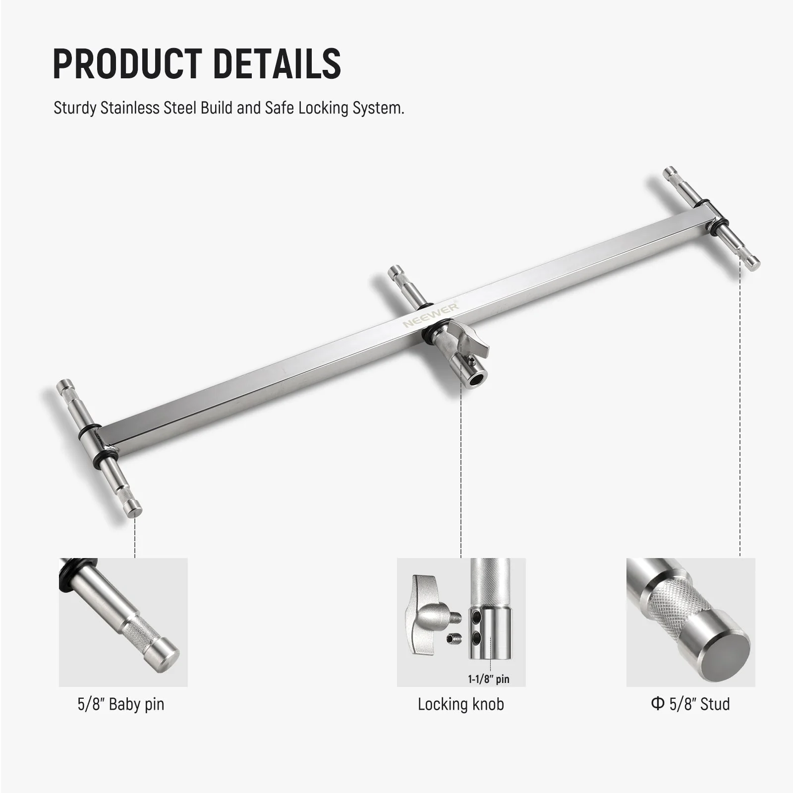 NEEWER UA005 Baby Triple Header Boom Arm - Image 7