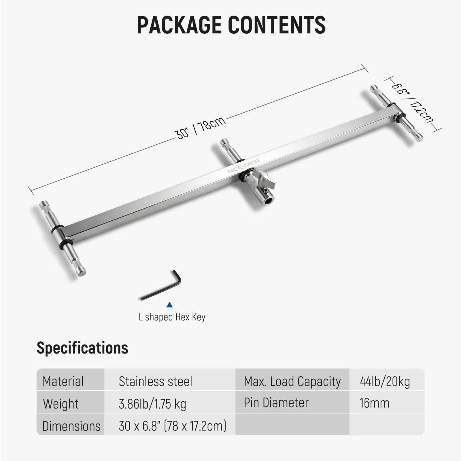 NEEWER UA005 Baby Triple Header Boom Arm - Image 8