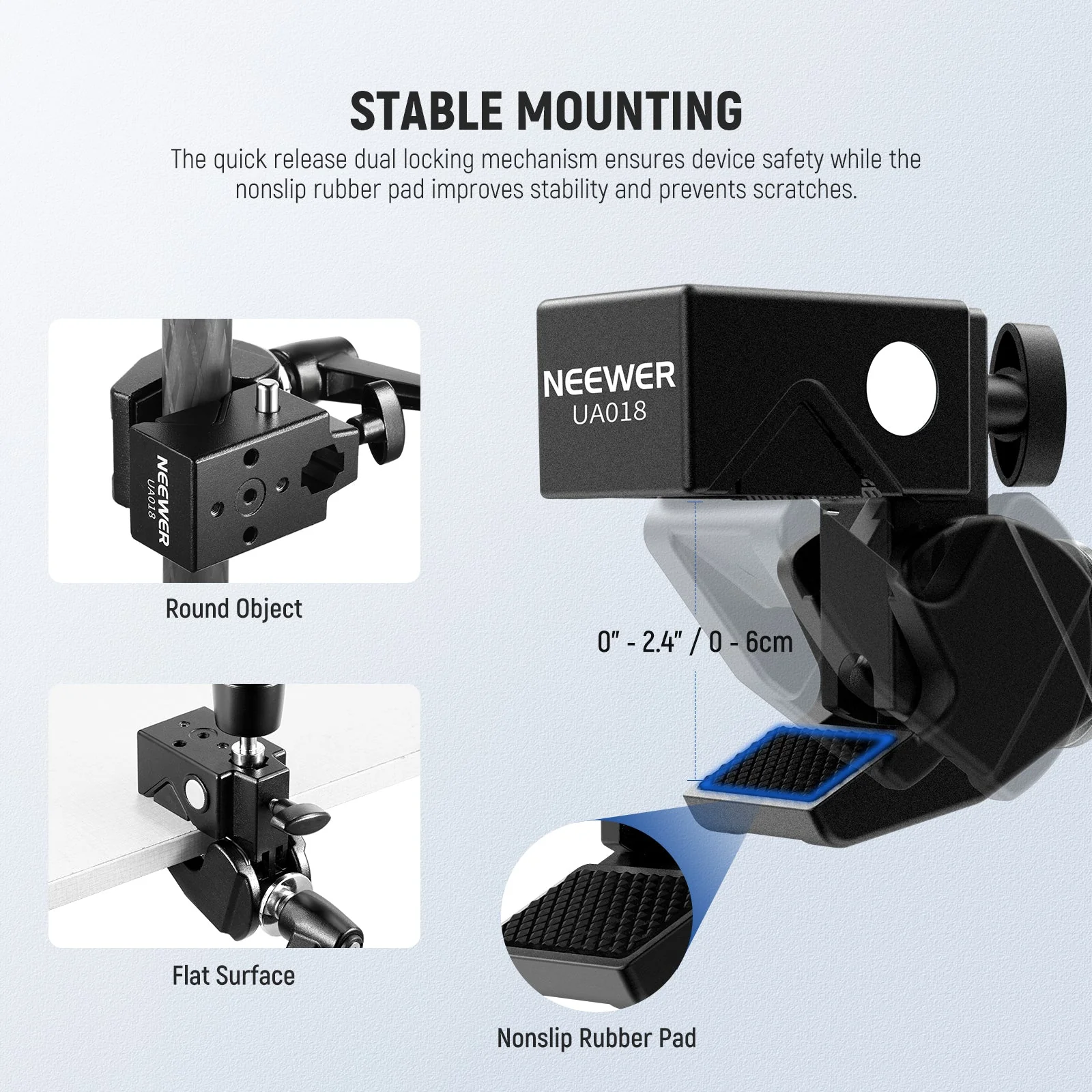 NEEWER UA018 21" Magic Arm Camera Mount with Super Clamp - Image 4