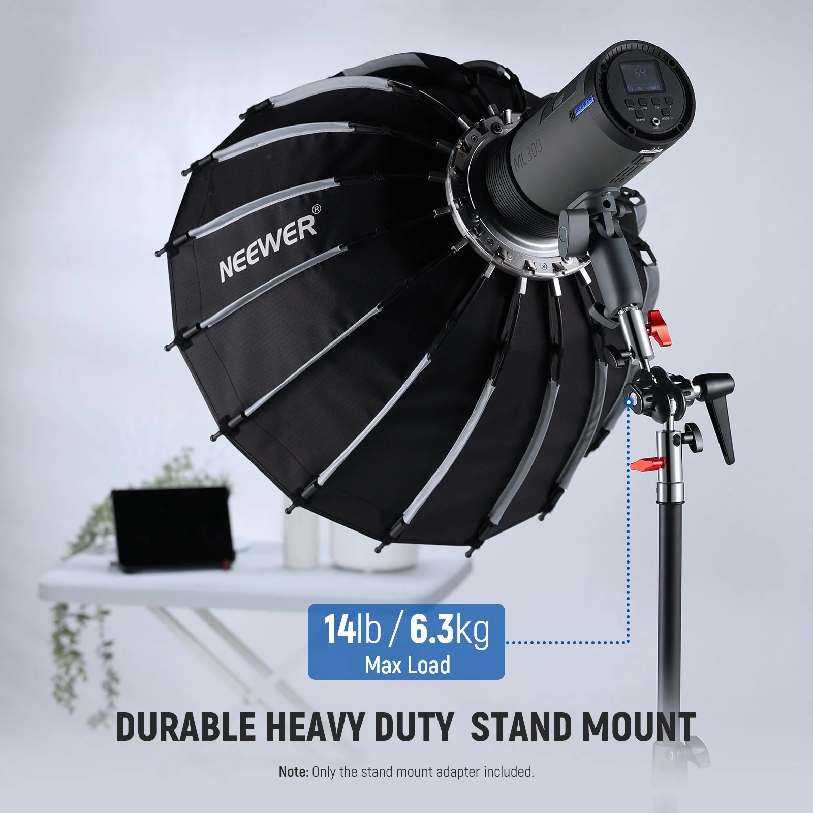 NEEWER UA020 Heavy Duty Light Stand Head Adapter - Image 3