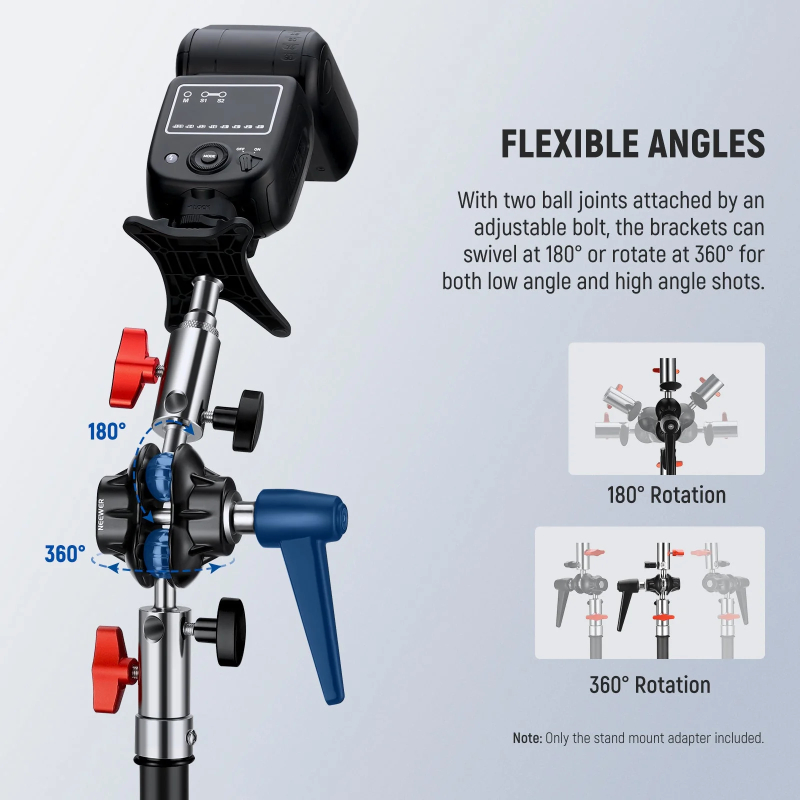 NEEWER UA020 Heavy Duty Light Stand Head Adapter - Image 4