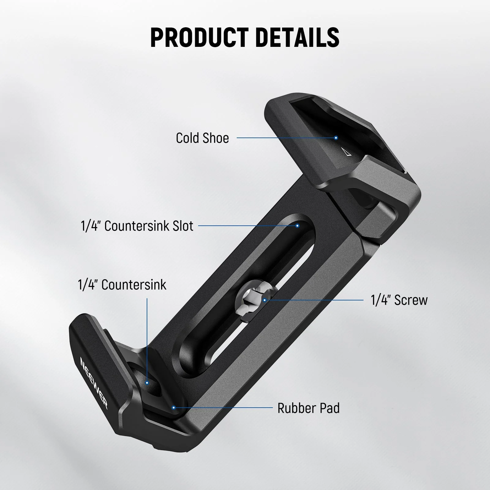 NEEWER UA051 T5/T7/T9 Portable SSD Holder Mount for iPhone 16 15 Pro/Pro Max Cage - Image 4