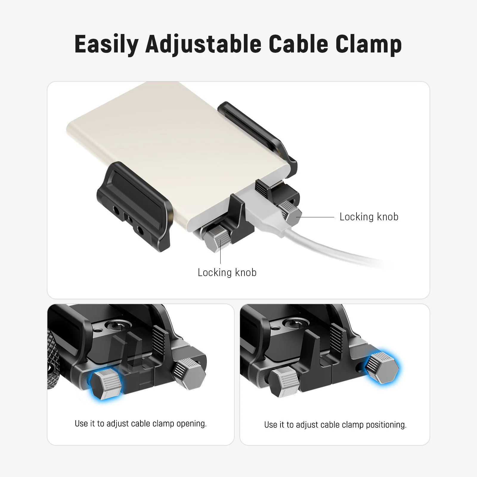 NEEWER UA059 T5/T7/T9 Universal SSD Holder for Phone Camera Cage - Image 5