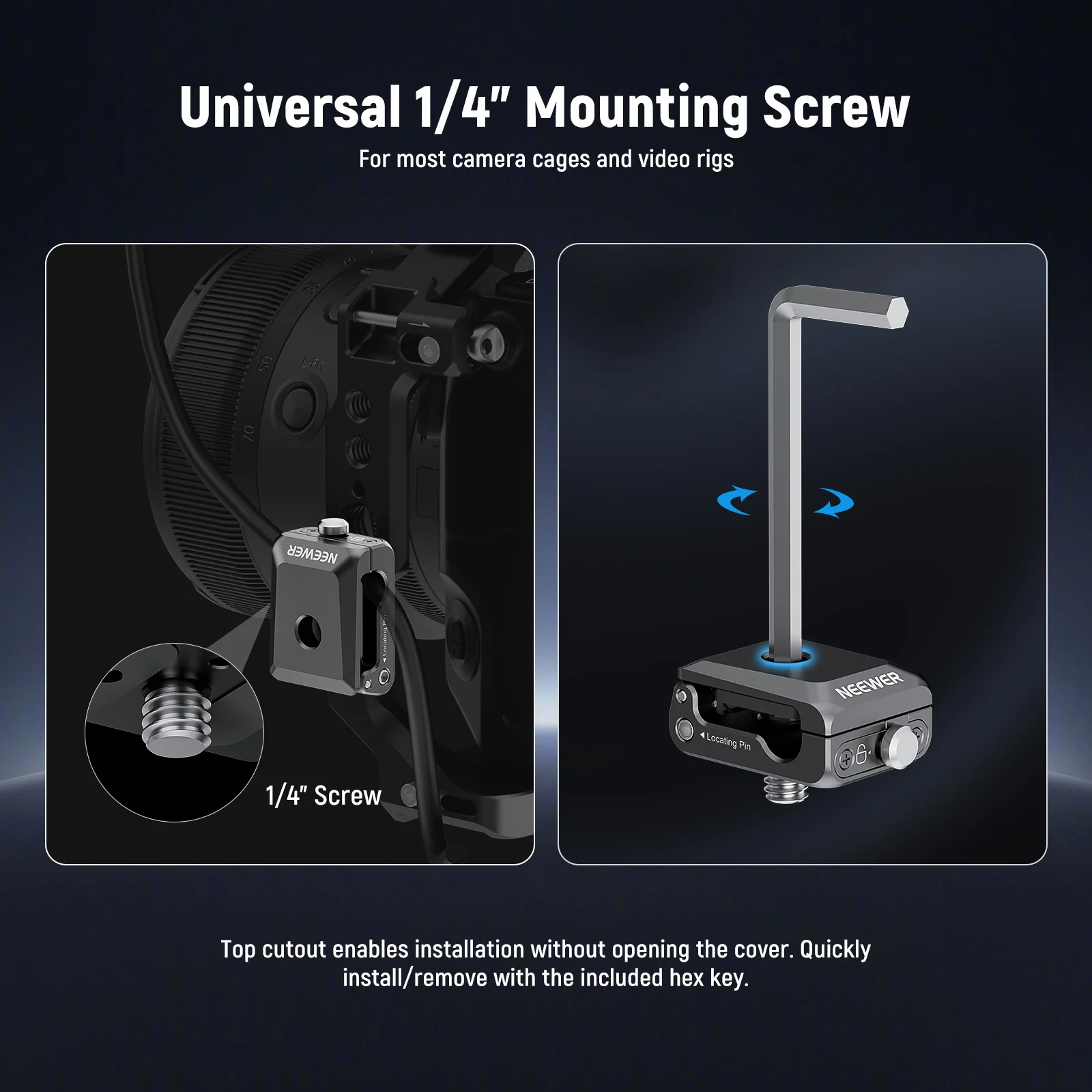 NEEWER UA073 Spring Loaded Cable Clamp - Image 10