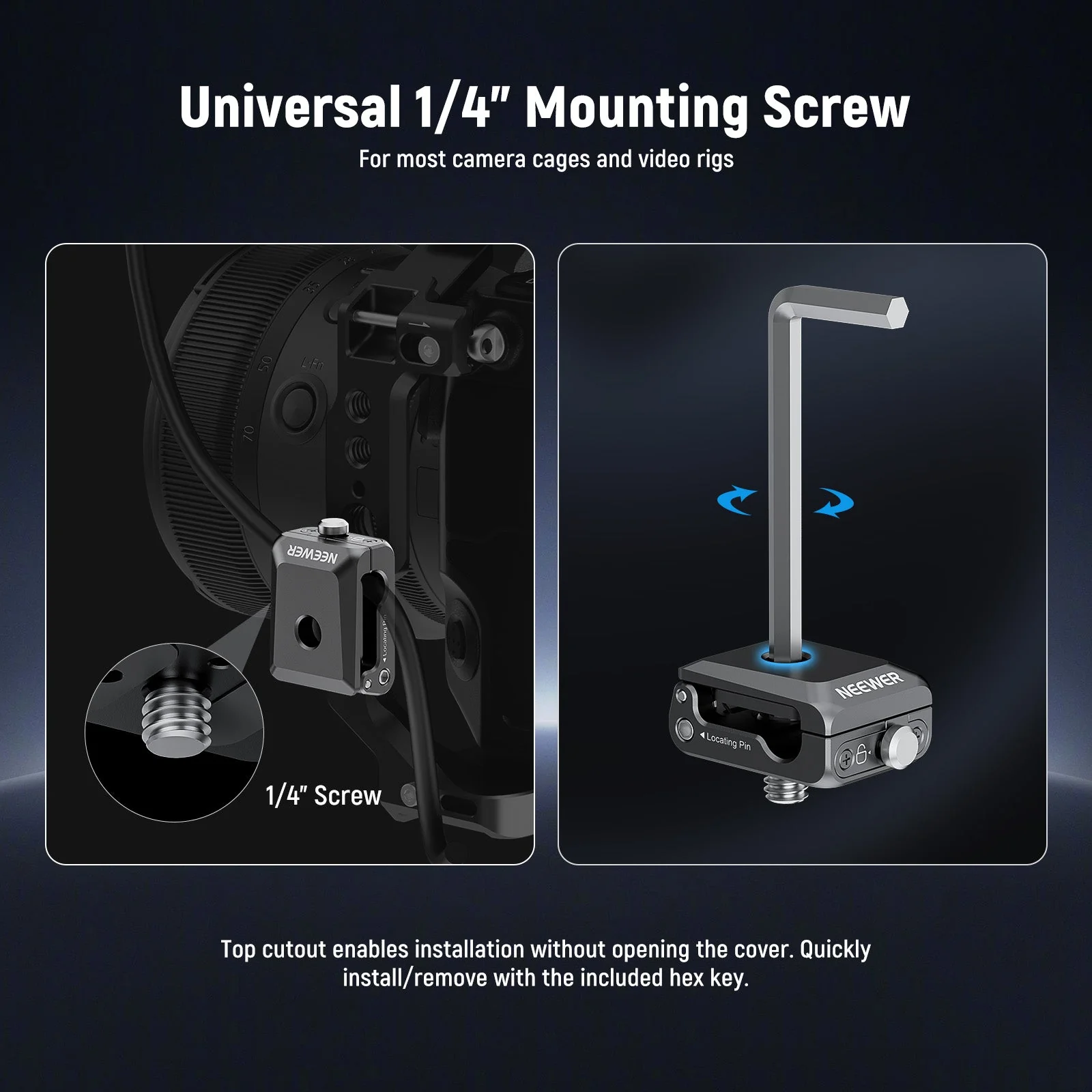 NEEWER UA073 Spring Loaded Cable Clamp - Image 3