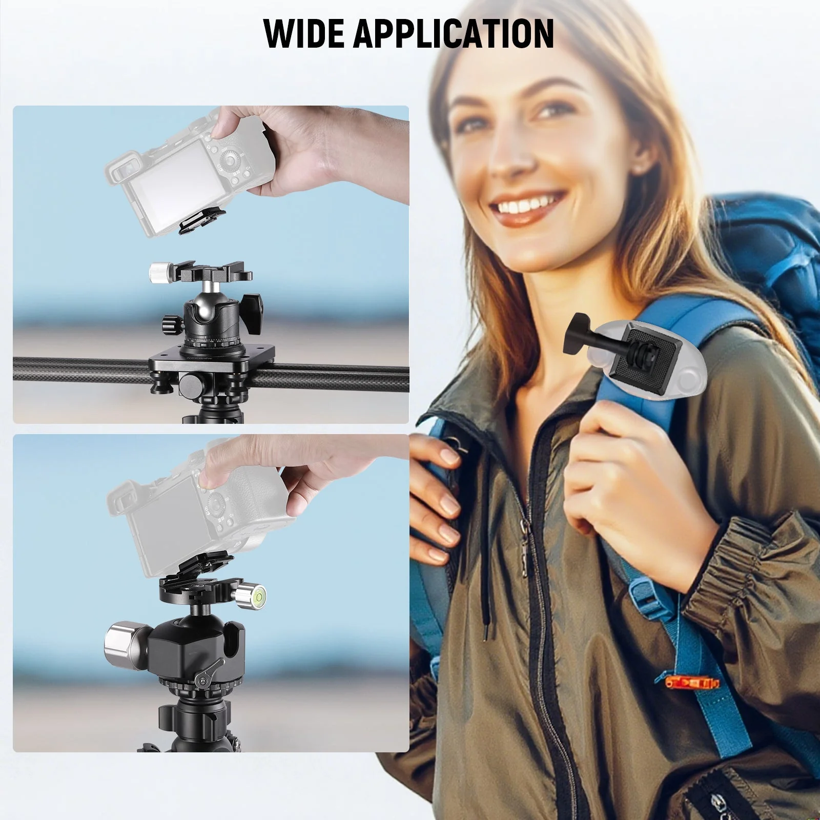 NEEWER UA078 Arca Type Quick Release Plate with 1/4" Screw - Image 6