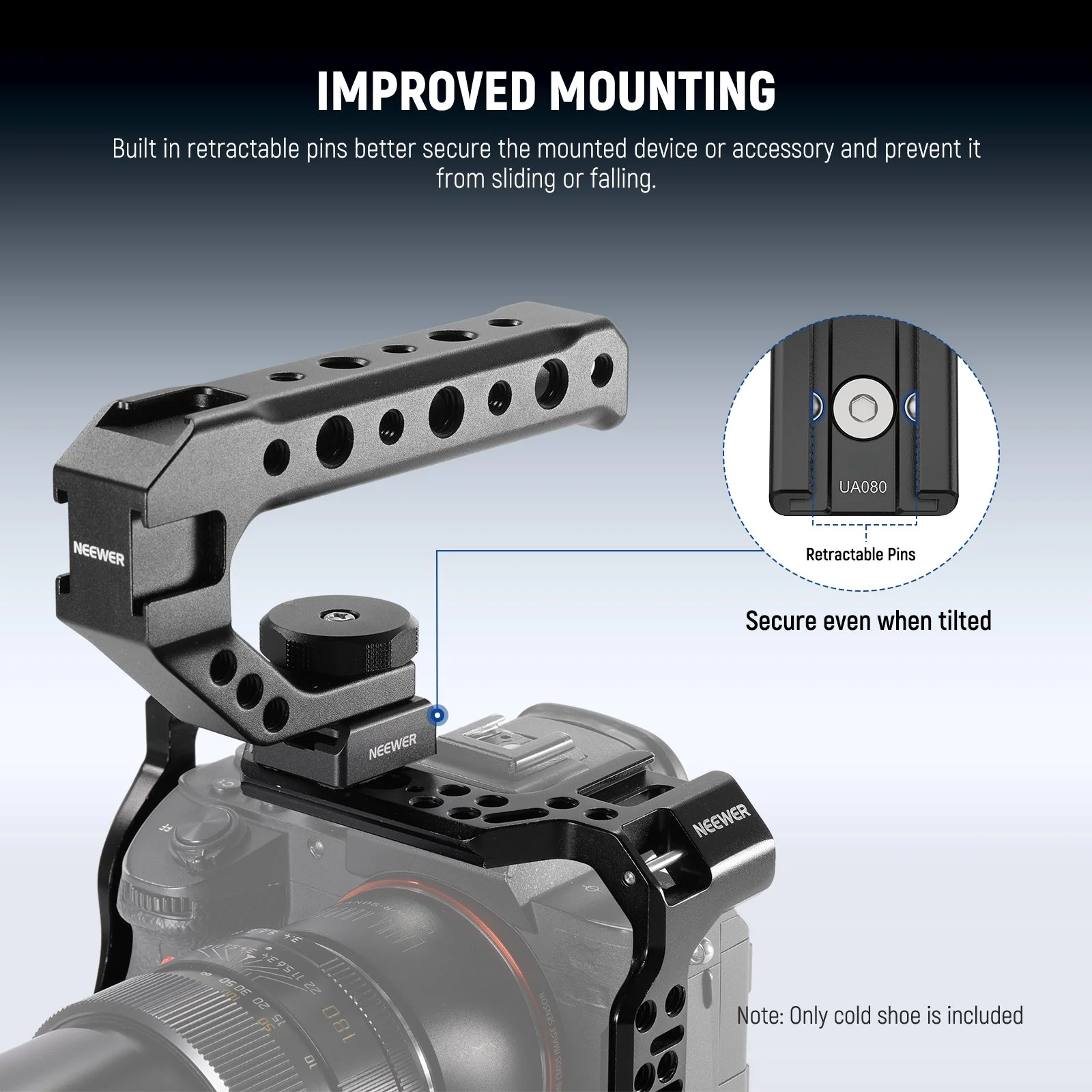 NEEWER UA080 2 Pack Cold Shoe Mount Adapter Set - Image 4