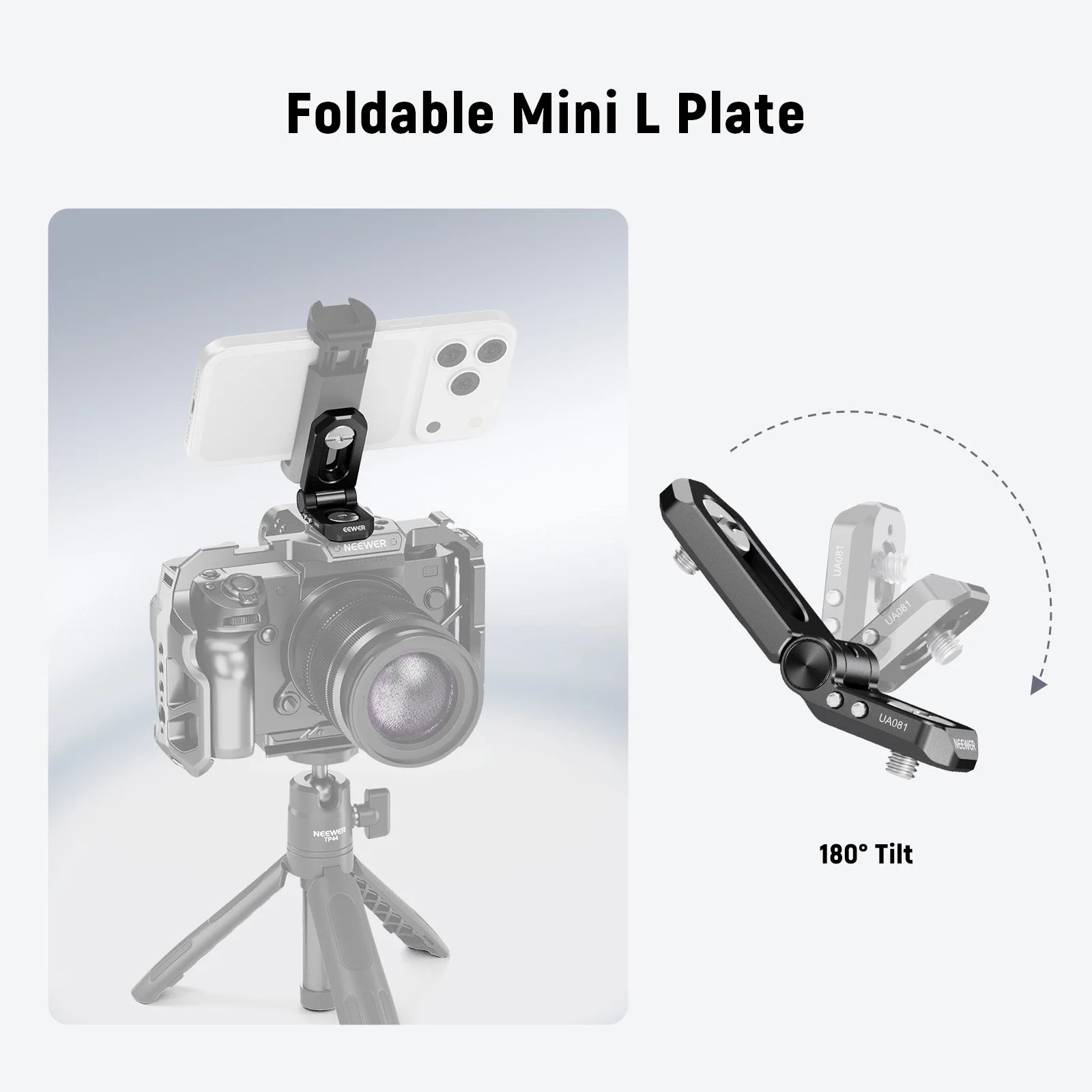NEEWER UA081 Mini Foldable L Plate Accessory Mount - Image 2