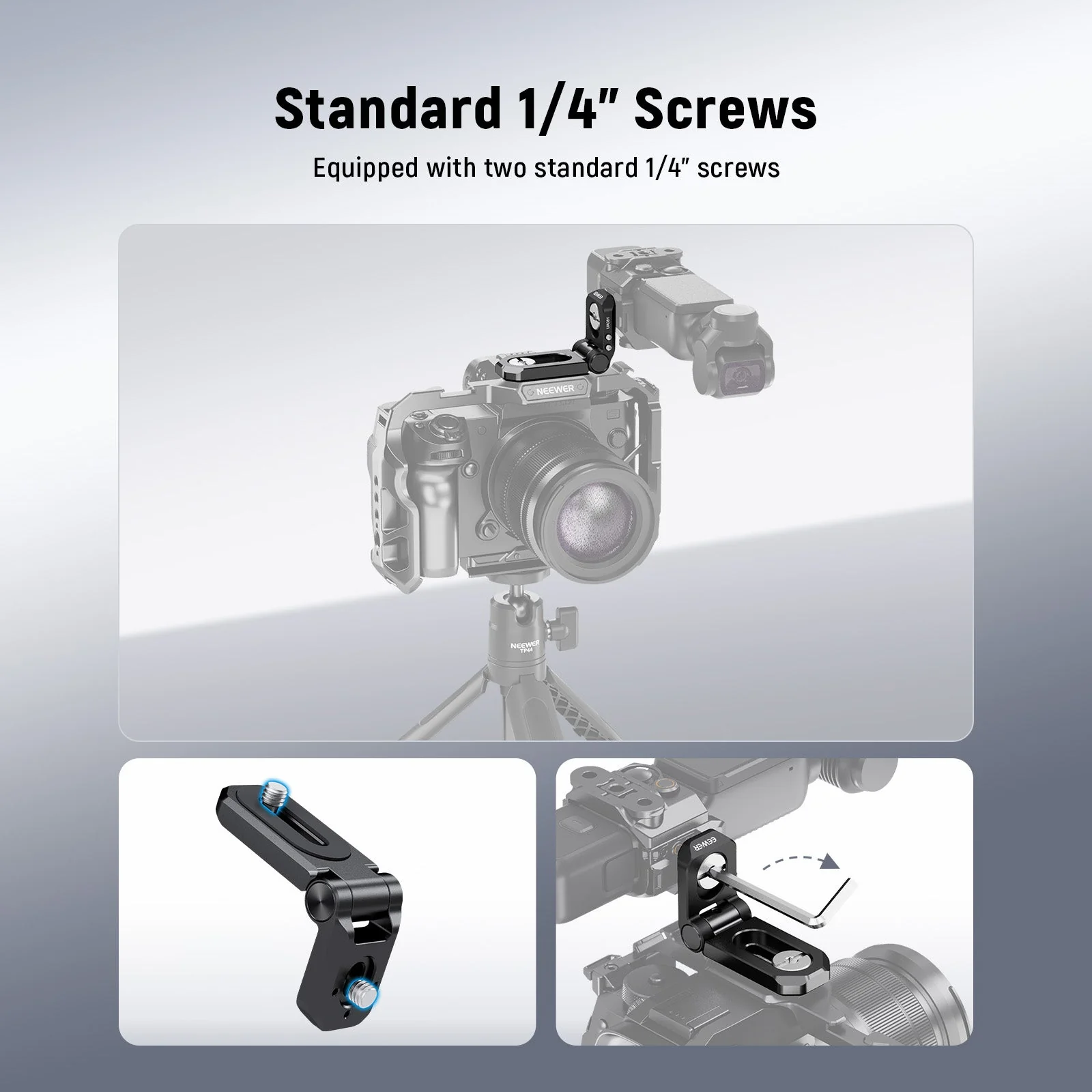 NEEWER UA081 Mini Foldable L Plate Accessory Mount - Image 3