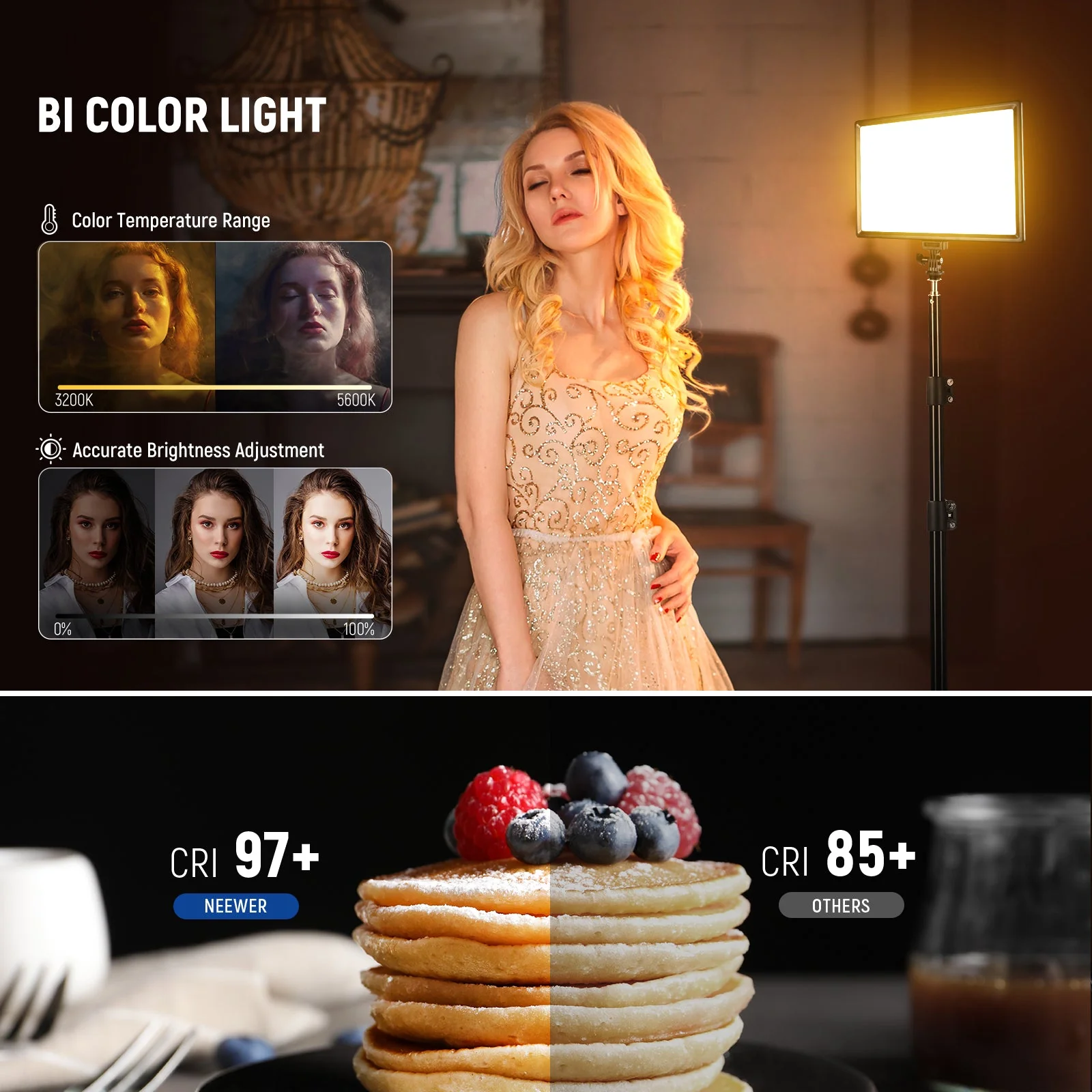 NEEWER NL-192AI Bi-Color LED Panel Light - Image 4