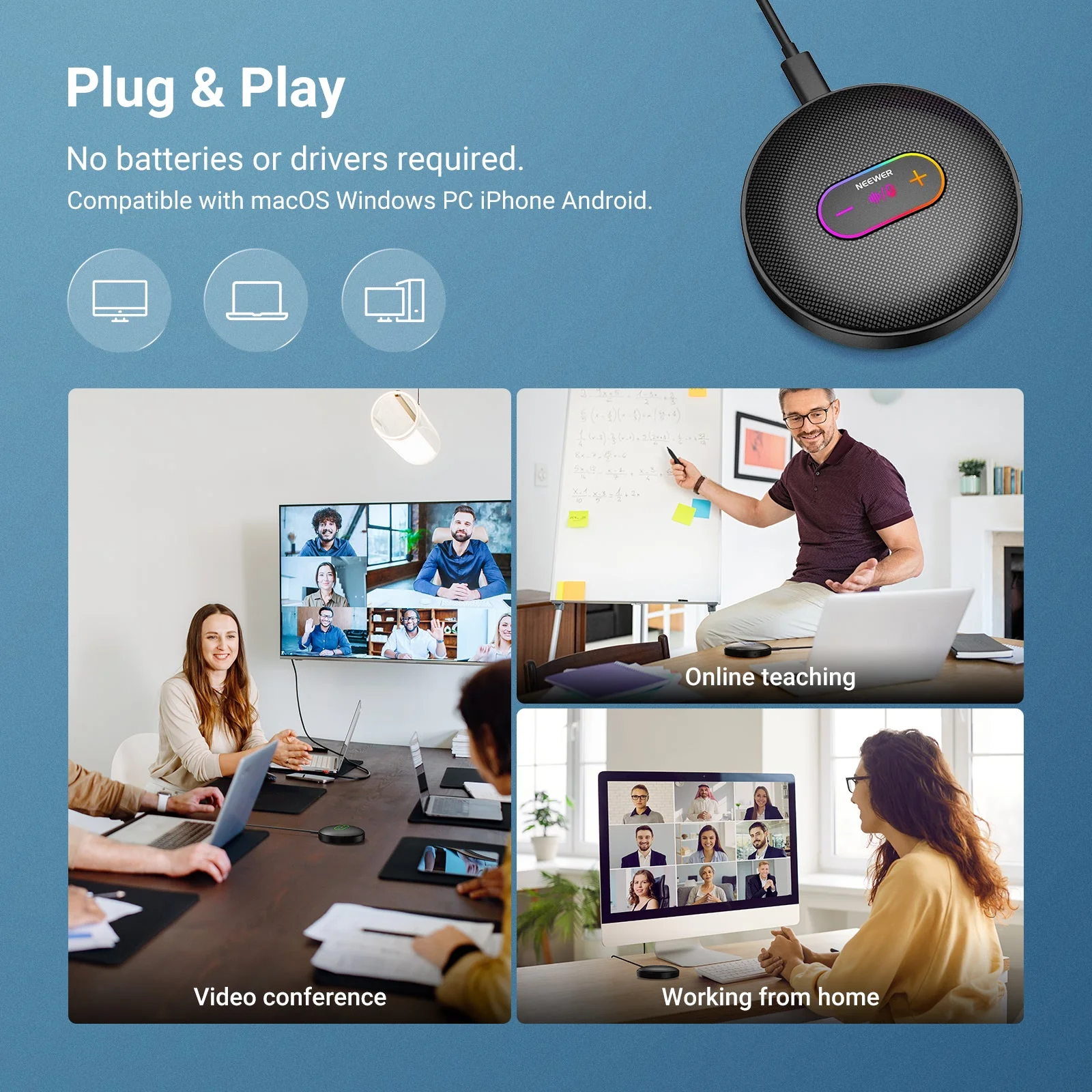 NEEWER UM04 USB Microphone with 4 in 1 USB Cable - Image 8