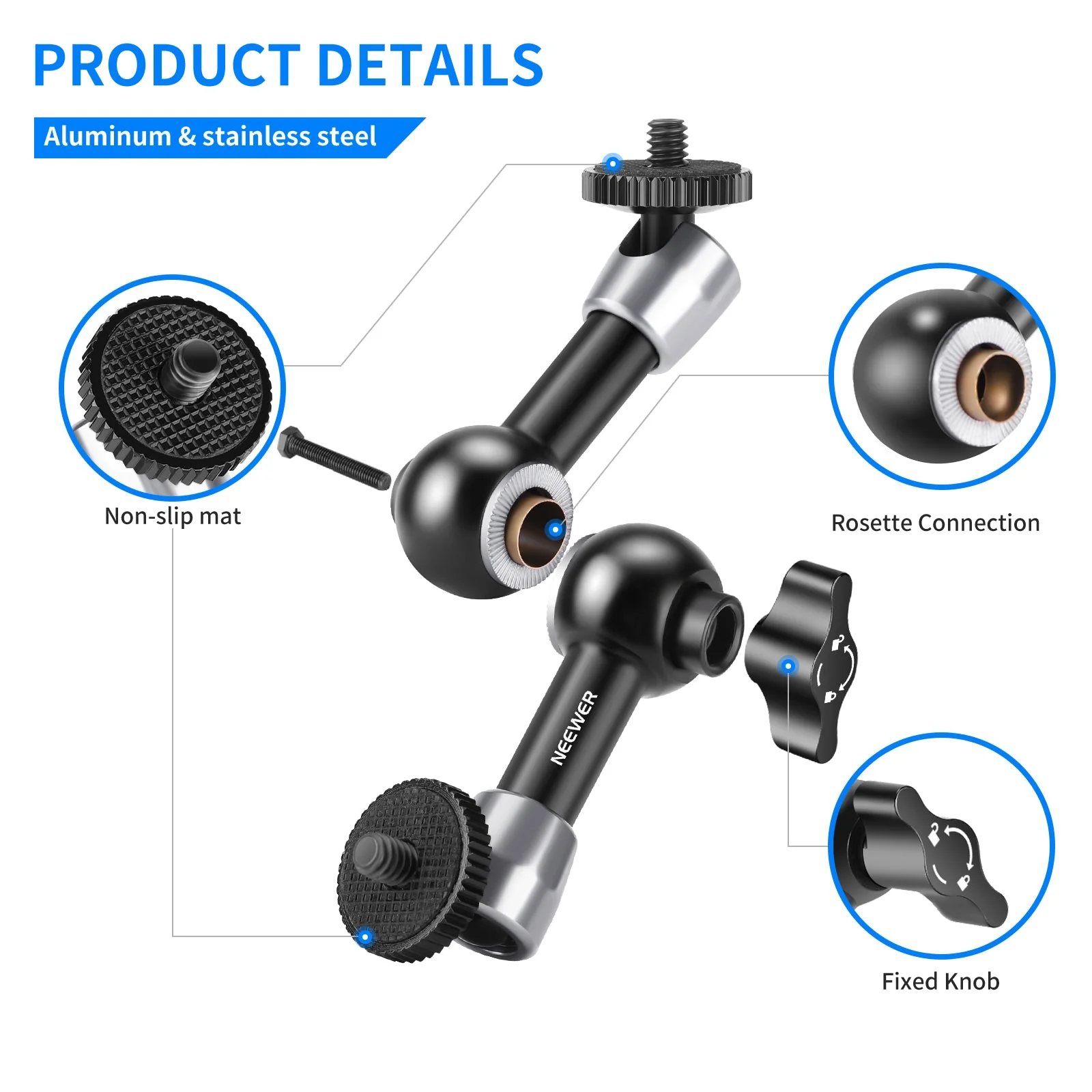NEEWER ST15 Articulating Magic Arm - Image 4