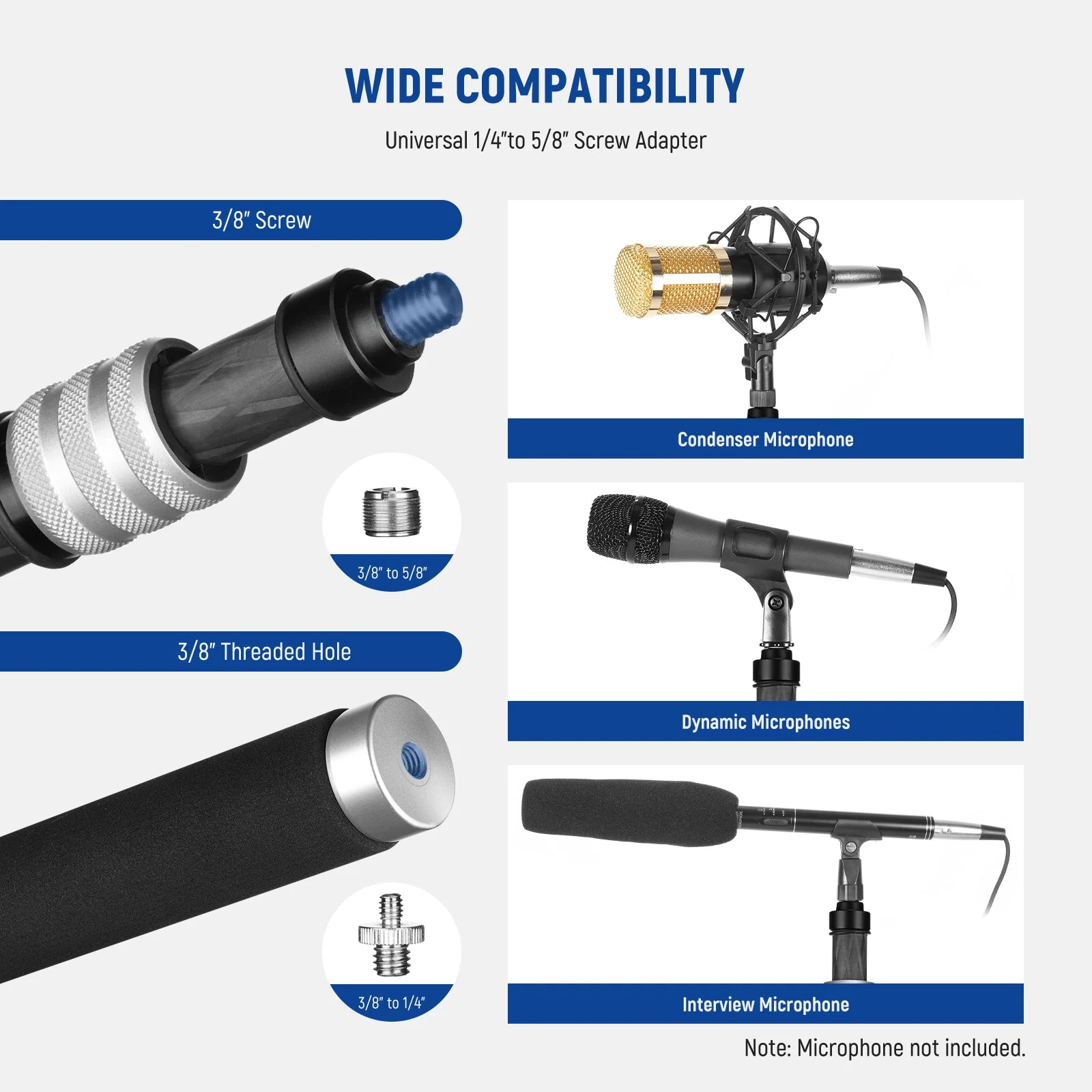 NEEWER Upgraded 9.8ft/300cm Carbon Fiber Telescopic Microphone Boom Pole - Image 4