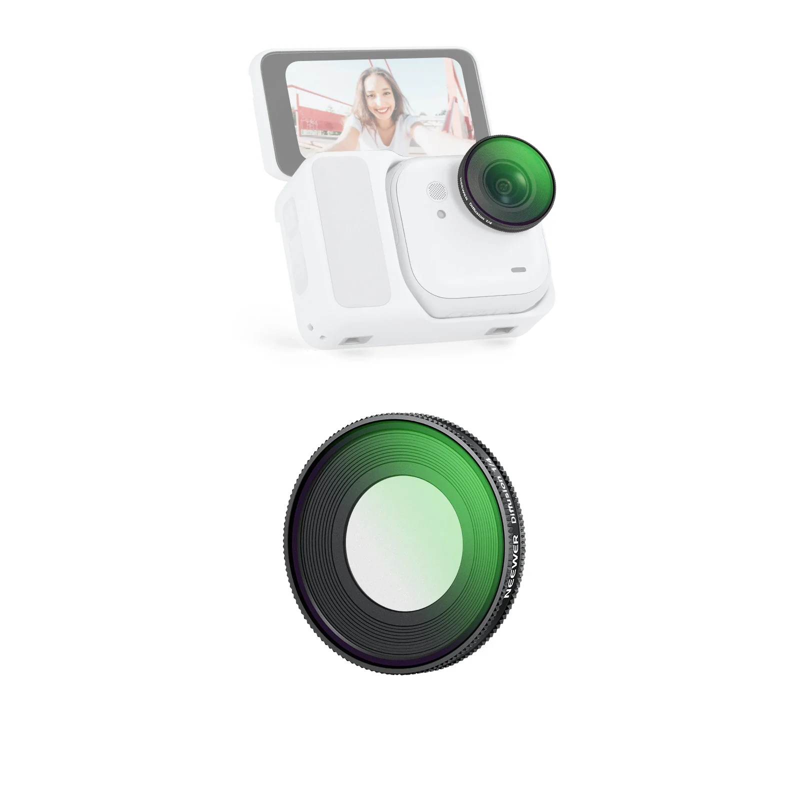 NEEWER UV/CPL/1/4 Black Diffusion Filter For Insta360 GO Ultra - Image 16