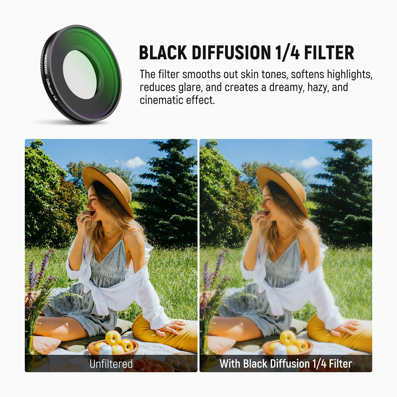 NEEWER UV/CPL/1/4 Black Diffusion Filter For Insta360 GO Ultra - Image 18