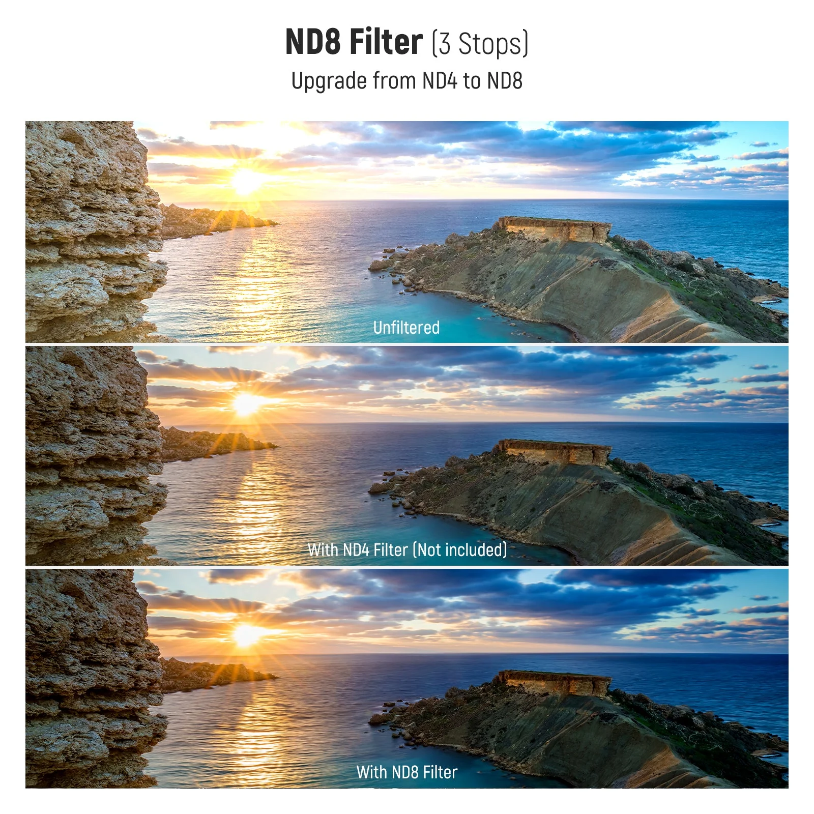 NEEWER UV/CPL/ND8 Camera Lens Filter Kit - Image 4