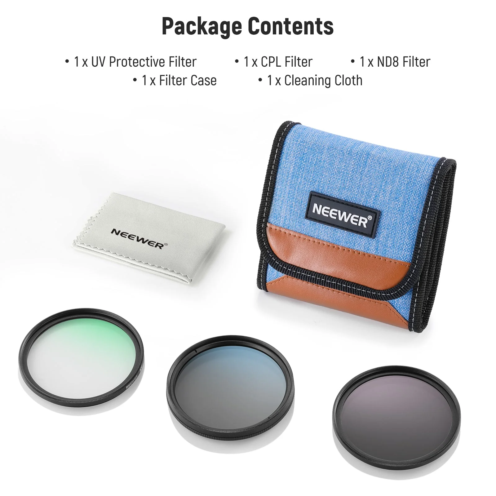 NEEWER UV/CPL/ND8 Camera Lens Filter Kit - Image 8