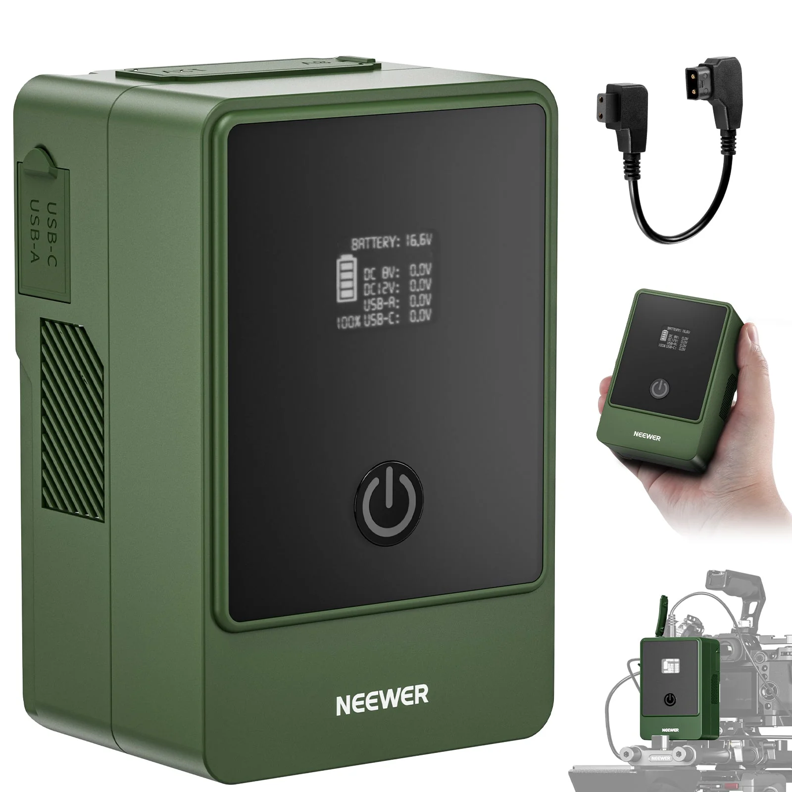 NEEWER V Mount Battery PS099E 6800mAh 14.5V 99Wh Orange/Green - Image 10