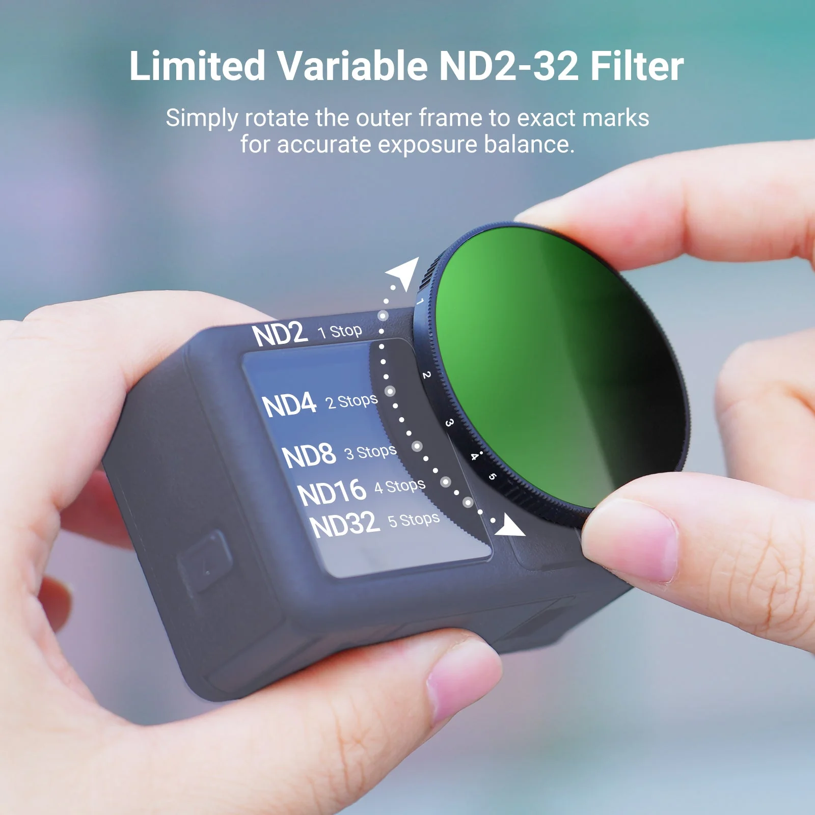 NEEWER Variable ND Filter Compatible with DJI Osmo Action 5 Pro/4/3 - Image 11