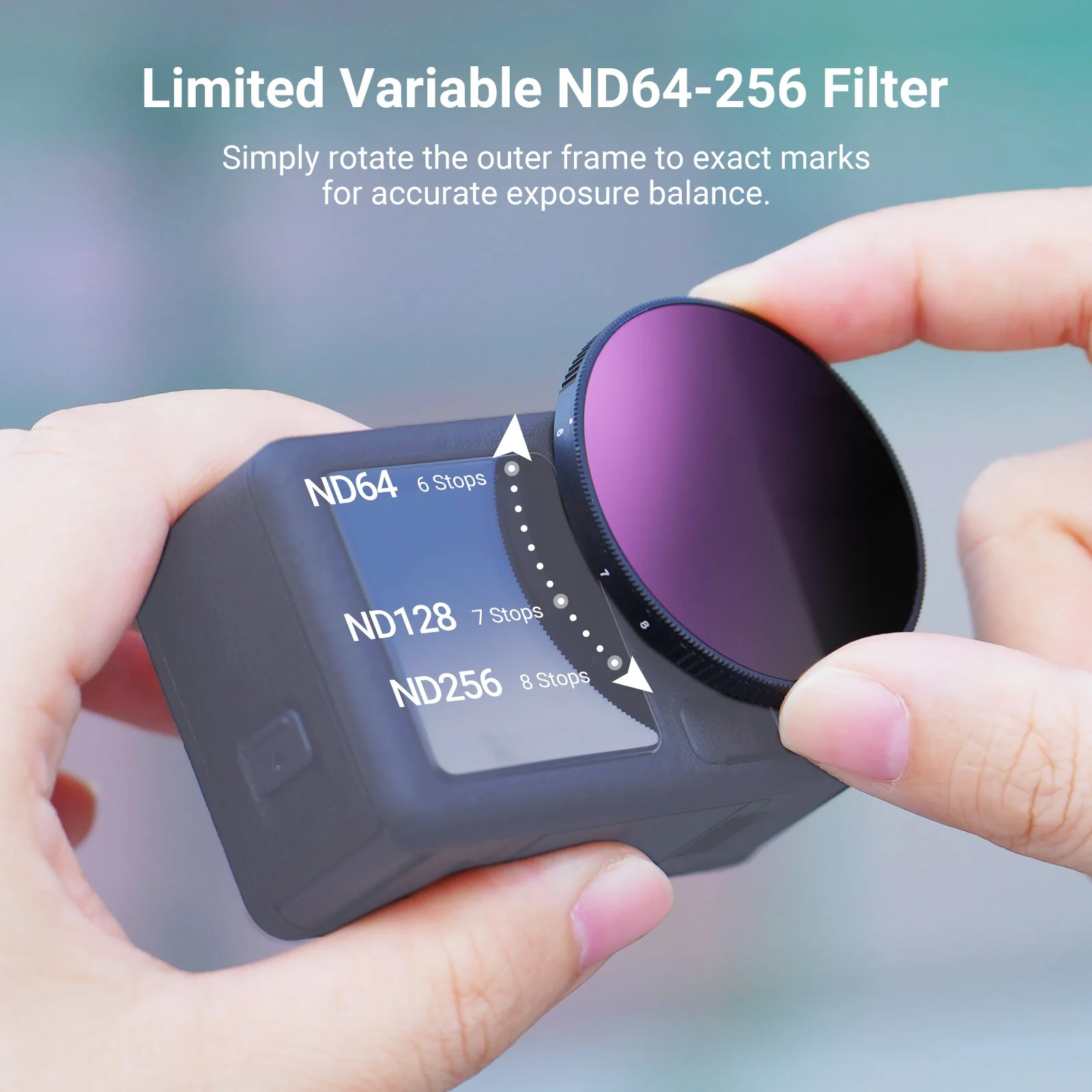 NEEWER Variable ND Filter Compatible with DJI Osmo Action 5 Pro/4/3 - Image 3