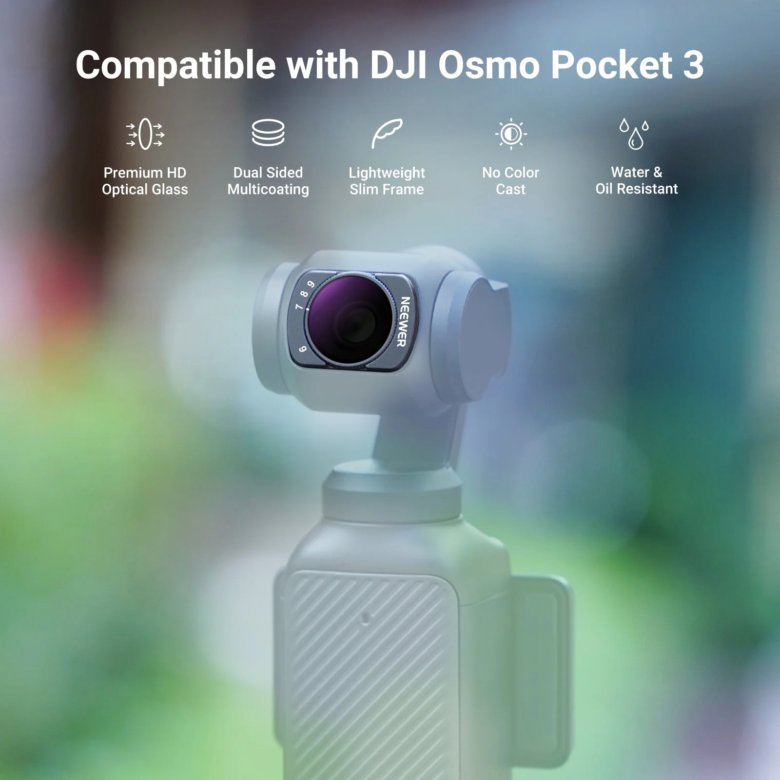 NEEWER Variable ND/CPL/Black Diffusion Filter for DJI Osmo Pocket 3 / Pocket 4 - Image 11