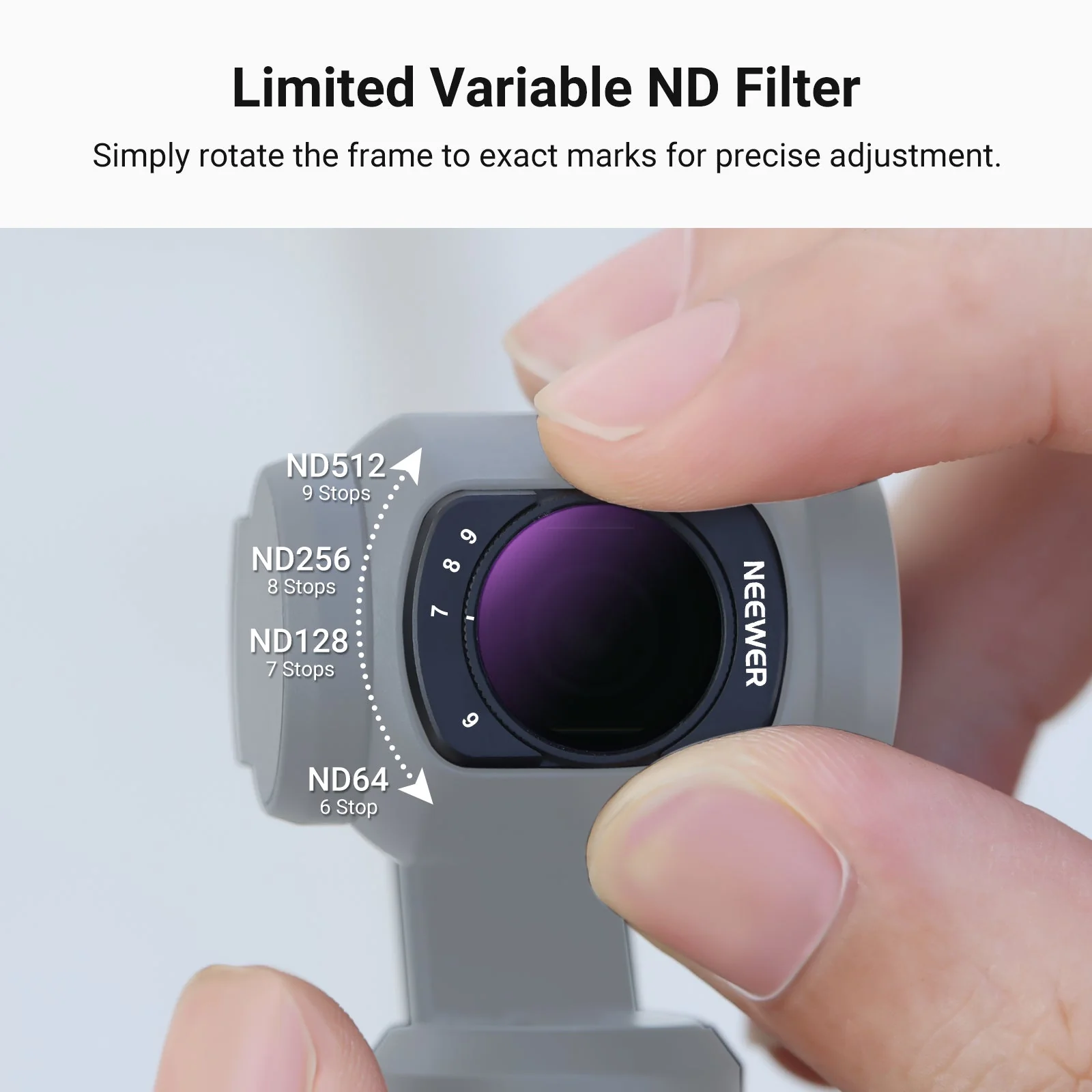 NEEWER Variable ND/CPL/Black Diffusion Filter for DJI Osmo Pocket 3 / Pocket 4 - Image 12