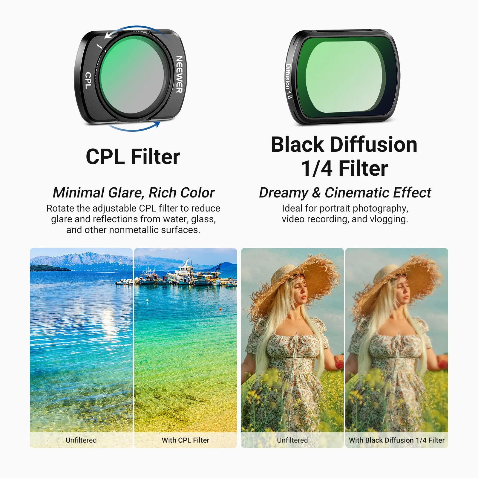 NEEWER Variable ND/CPL/Black Diffusion Filter for DJI Osmo Pocket 3 / Pocket 4 - Image 30