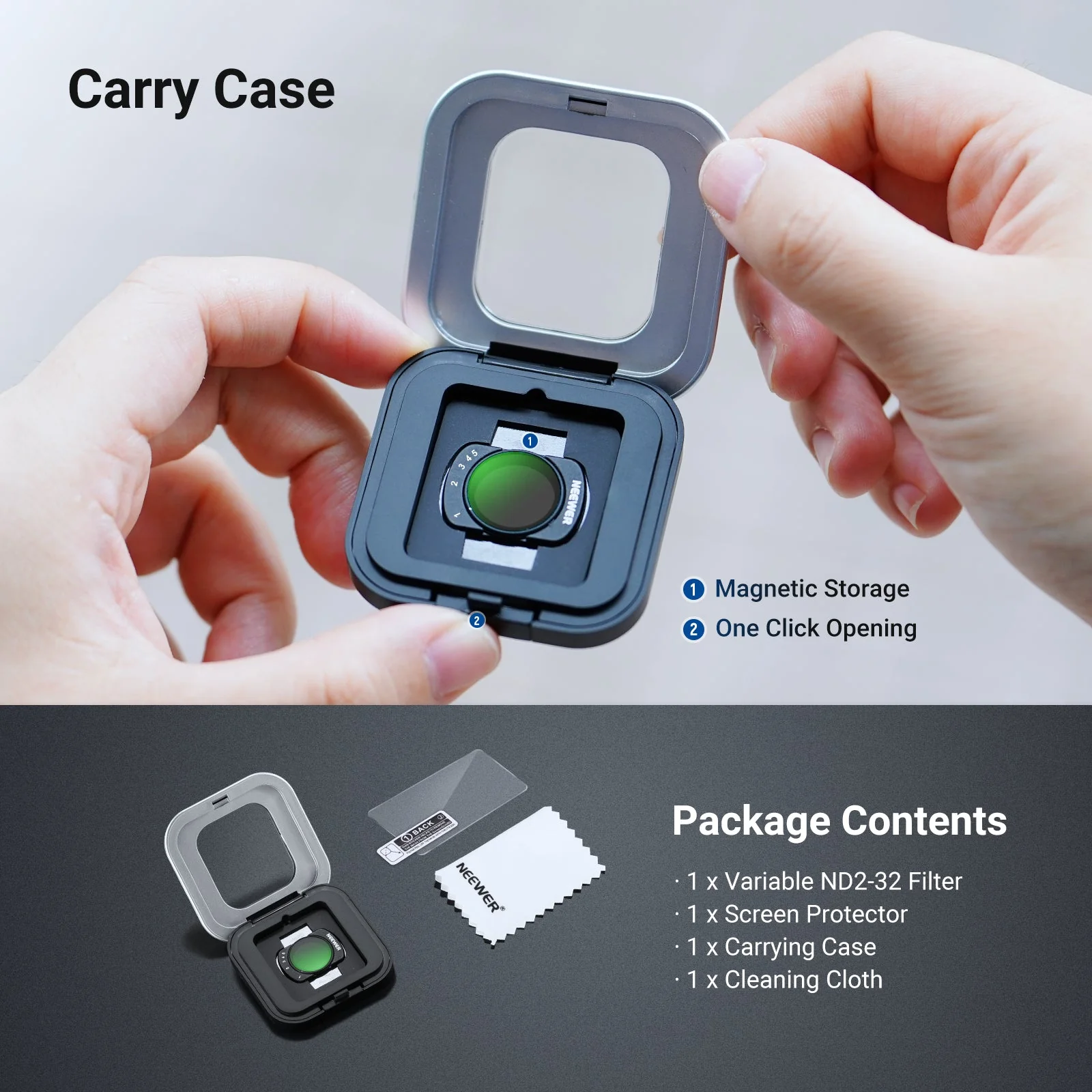 NEEWER Variable ND/CPL/Black Diffusion Filter for DJI Osmo Pocket 3 / Pocket 4 - Image 9