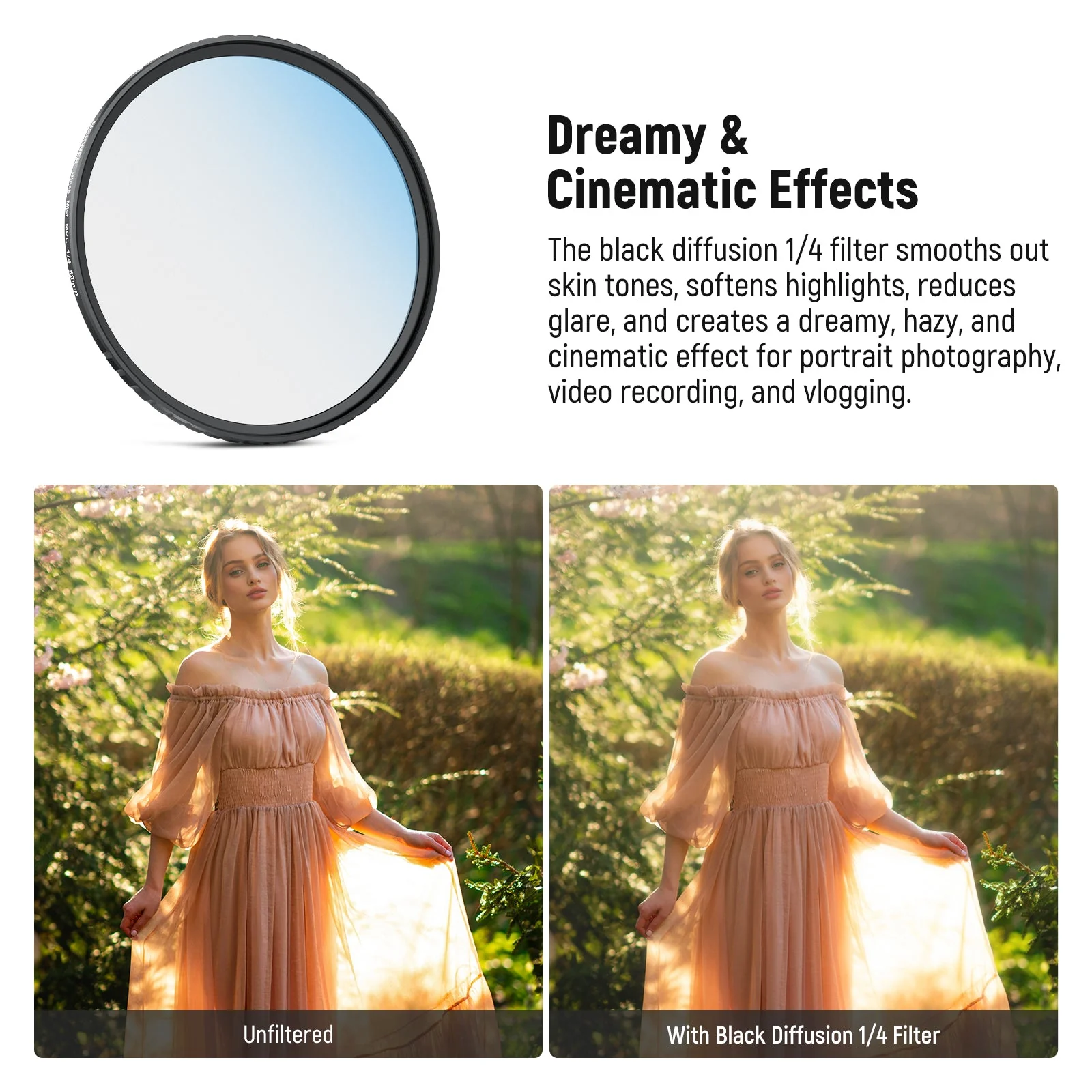 NEEWER Variable ND2-32 + CPL + 1/4 Black Diffusion Filter Kit - Image 5