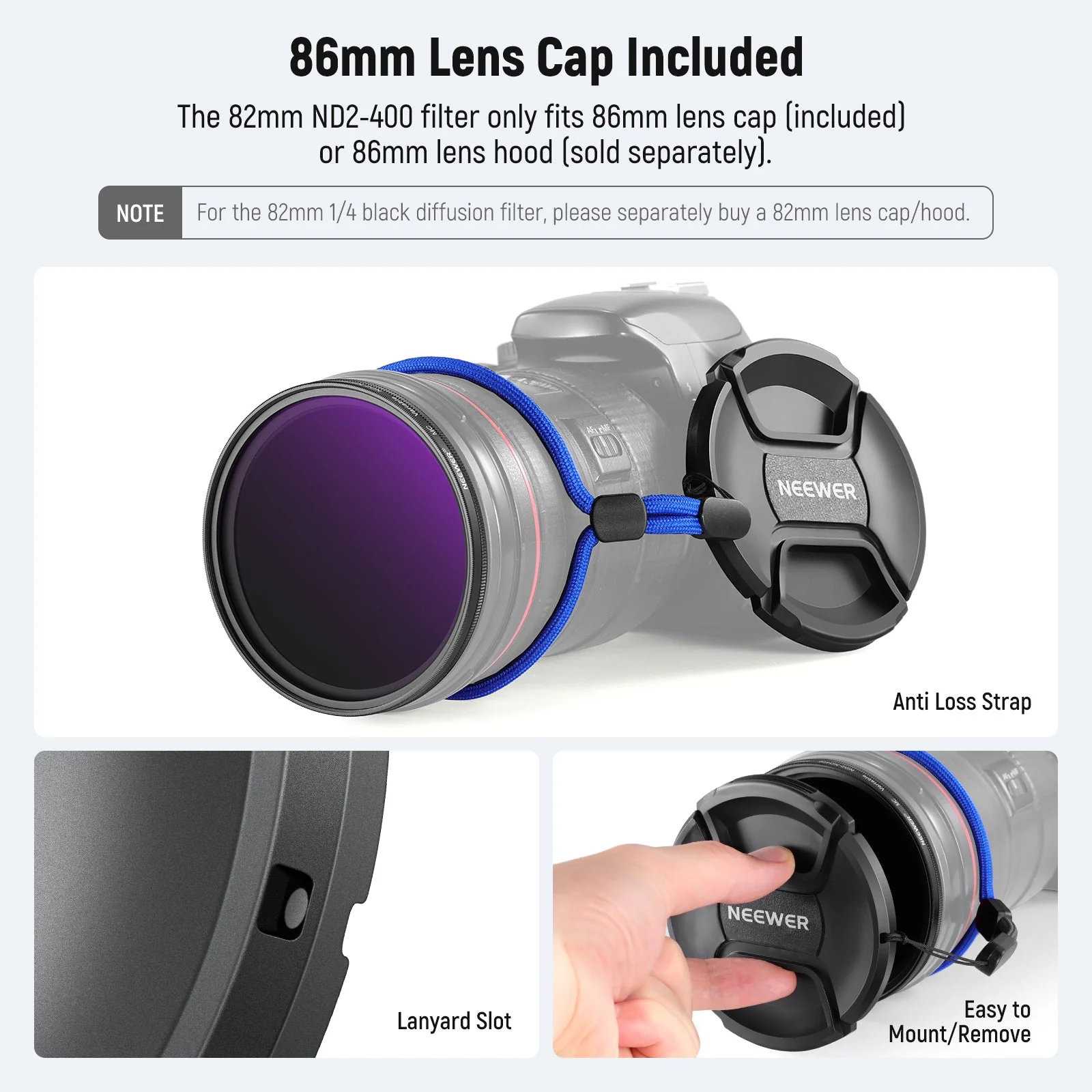 NEEWER Variable ND2-400 & Black Diffusion 1/4 Filter Set - Image 8