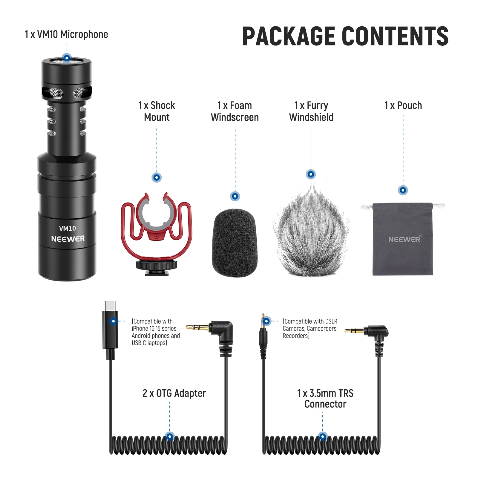 NEEWER VM10 Plug & Play Cold Shoe Vlog Microphone - Image 9