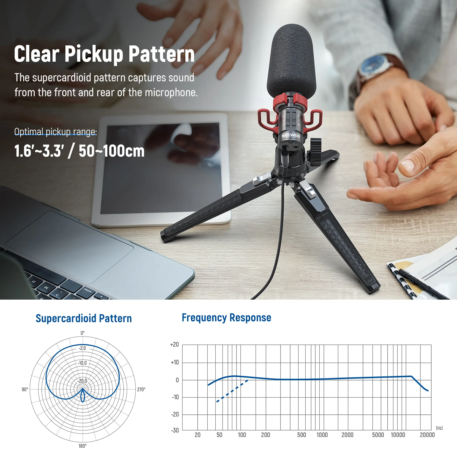 NEEWER VM11 Universal Plug & Play Cold Shoe Microphone - Image 2